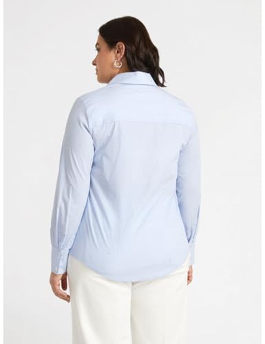 Fiorella Rubino Camicie e bluse Camicia a Righe tempestata di Strass 46 Plus