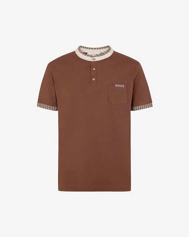 Markup Uomo Felpe & T-shirt Serafino inserti in lino maglia