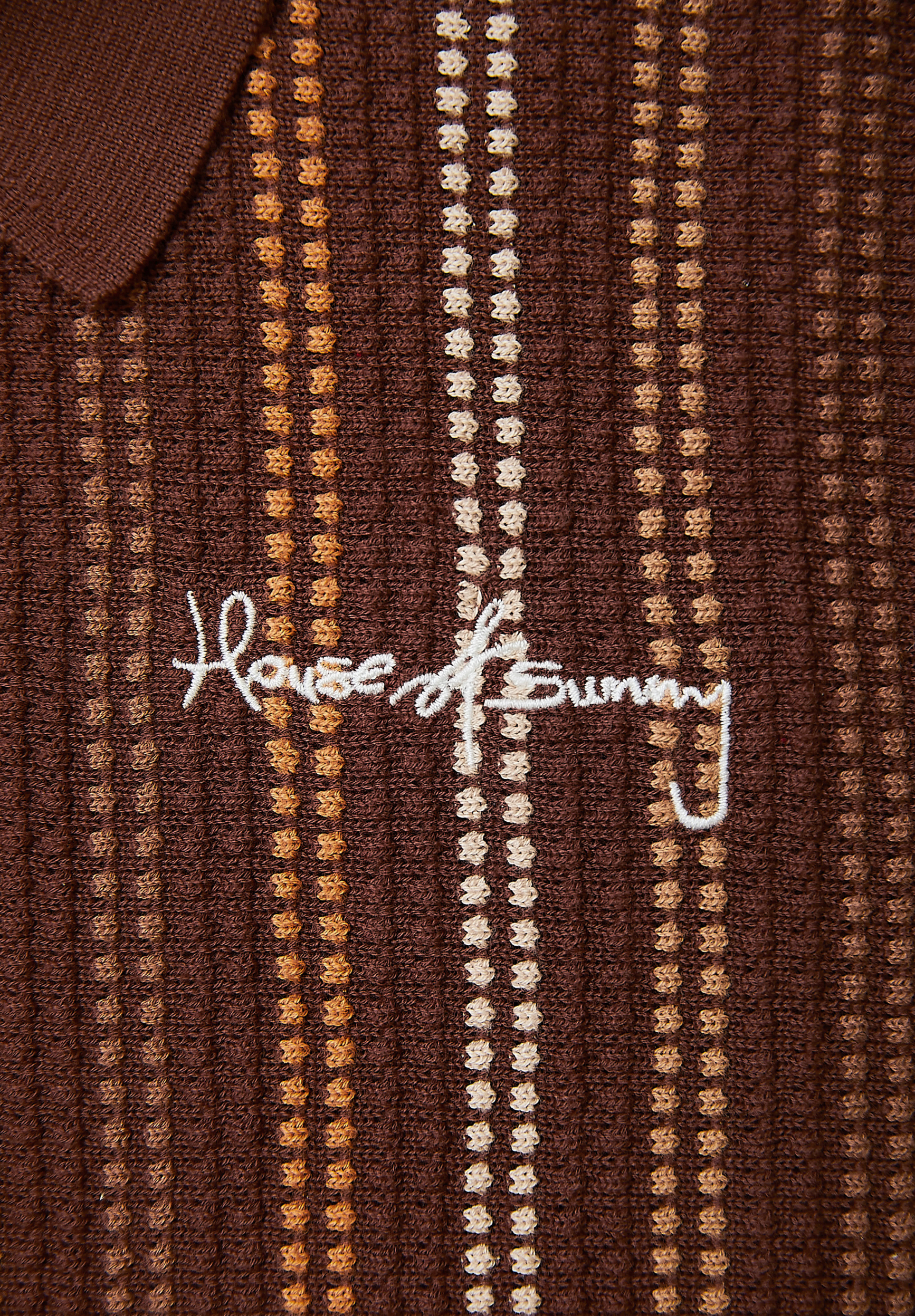 House Of Sunny Womens Tops Stripe Knitted Polo polo a righe