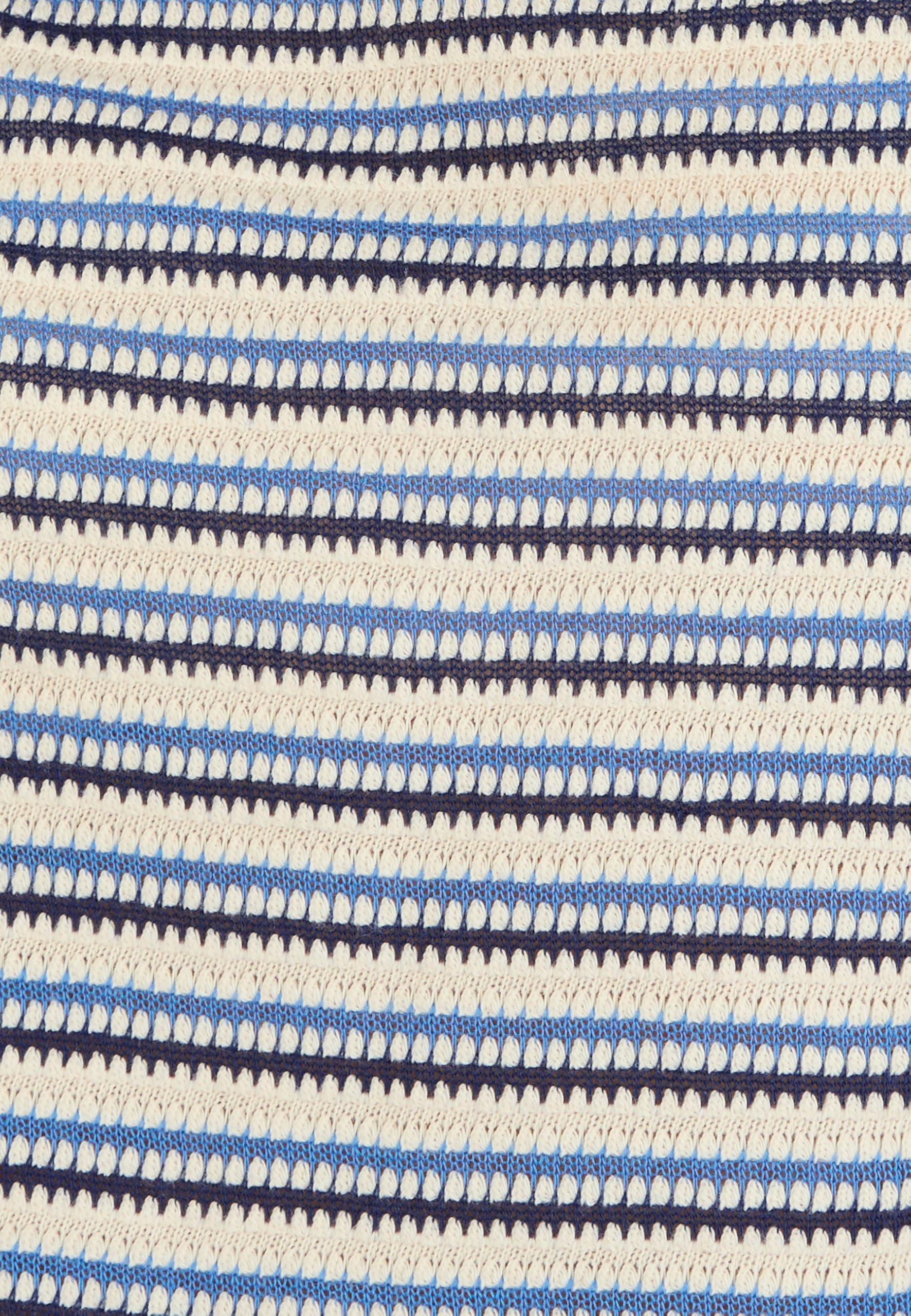 Damart Prêt-à-porter maglia jacquard a righe blu 58-60