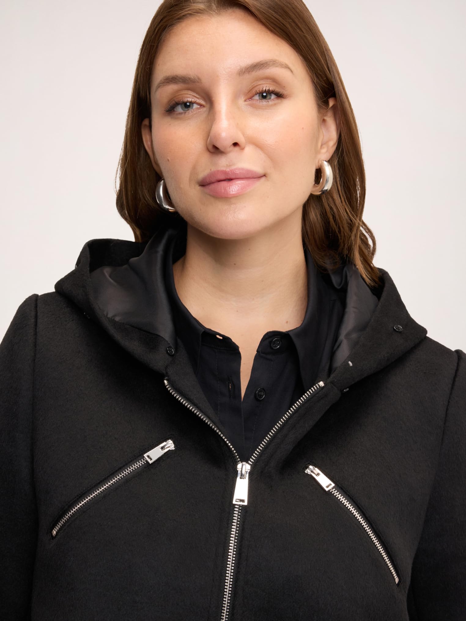 Fiorella Rubino Cappotti e Trench Parka in lana Parka 52 Plus con cappuccio