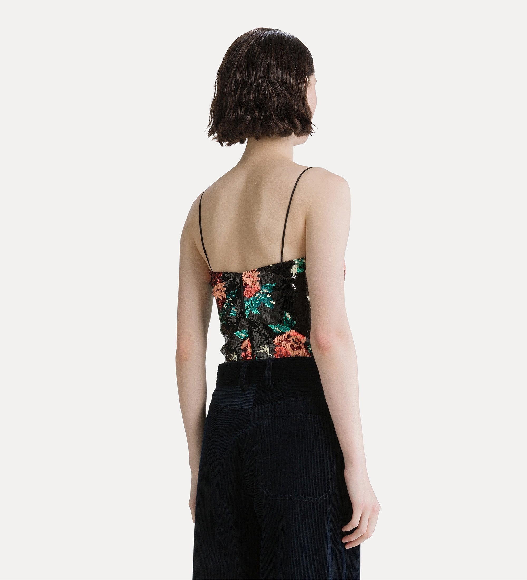 Forte top top The Queen’s Garden con paillettes verde