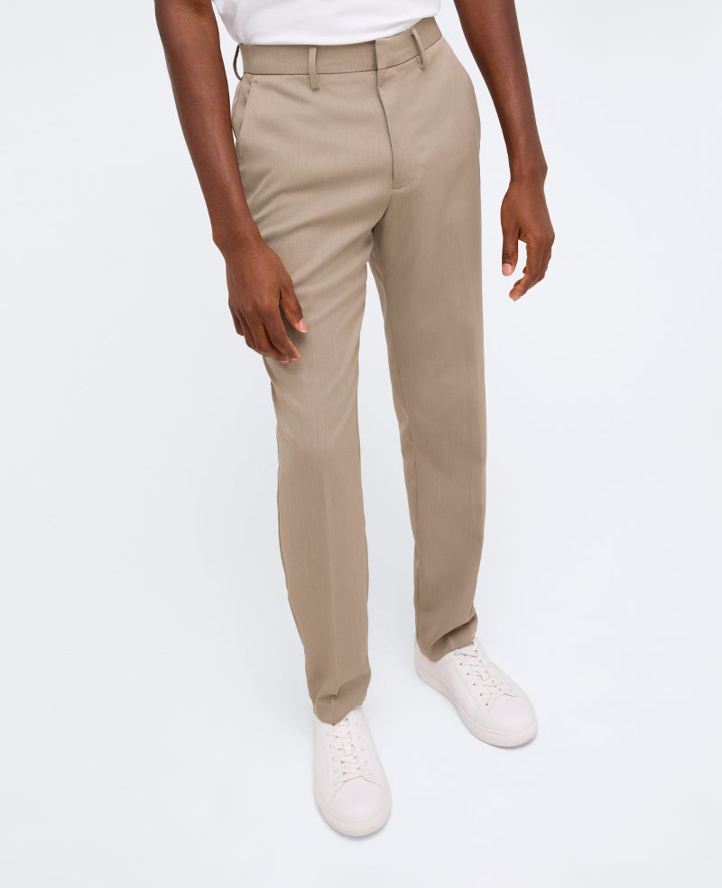 Kenneth Cole Reaction Clothing Slim-Fit Stretch Twill Dress Pant pantaloni oatmeal