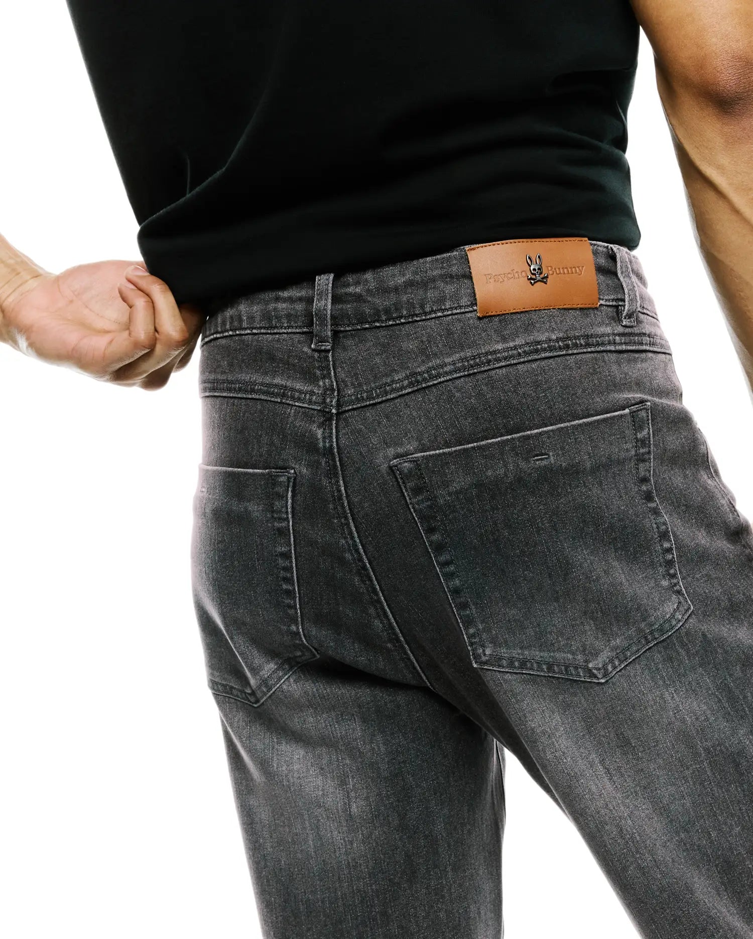 Psycho Bunny Men's Pants Men's Emerson Slim Fit Jean jeans grigi slim
