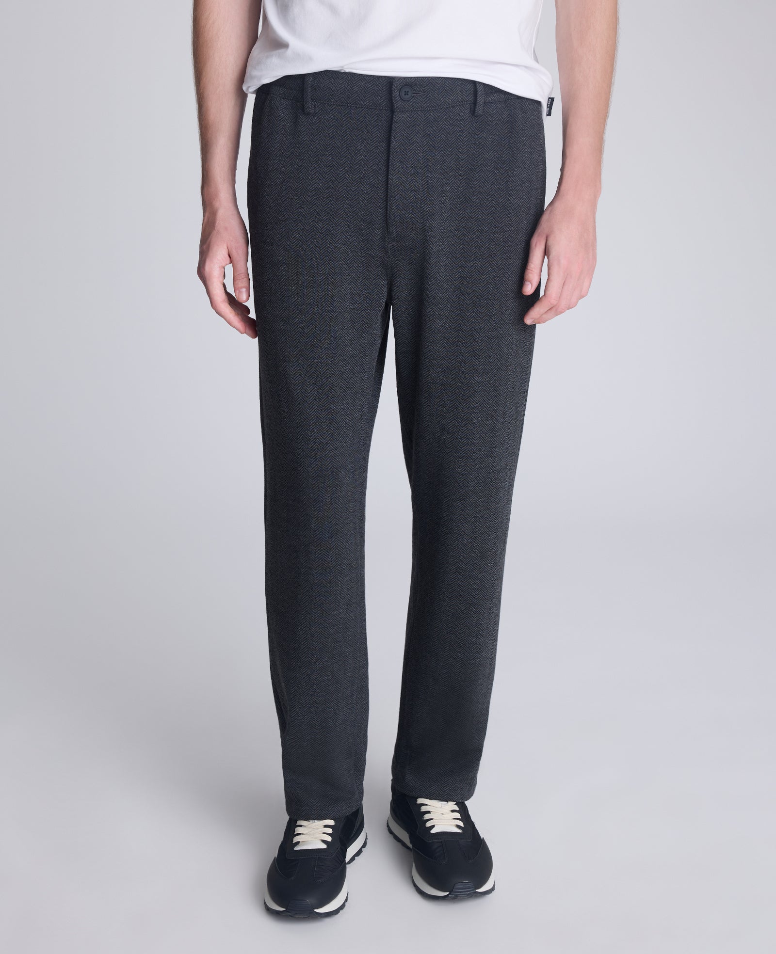 Kenneth Cole Reaction Clothing Relaxed Cropped Slacks pantaloni grigio stretch