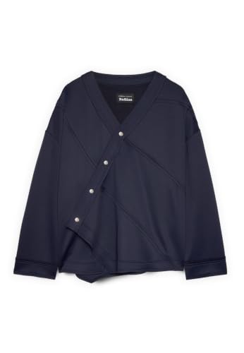 Fiorella Rubino Maglie e felpe Felpa con chiusura asimmetrica S Plus over