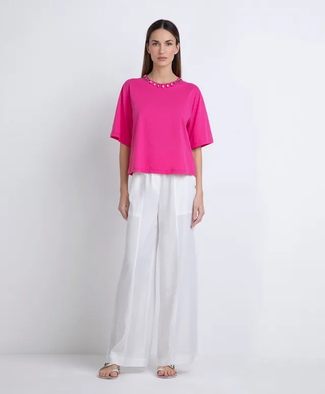 Markup Donna T-Shirt & Felpe T-shirt in jersey con pietre allo scollo t-shirt