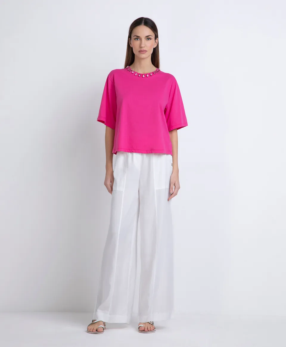 Markup Donna T-Shirt & Felpe T-shirt in jersey con pietre allo scollo t-shirt
