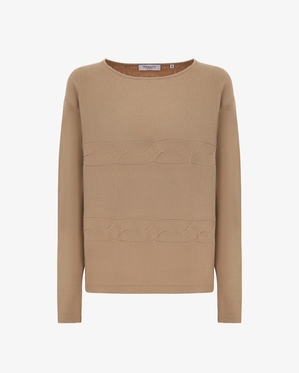 Markup Donna Maglieria Girocollo rasato con trecce maglia