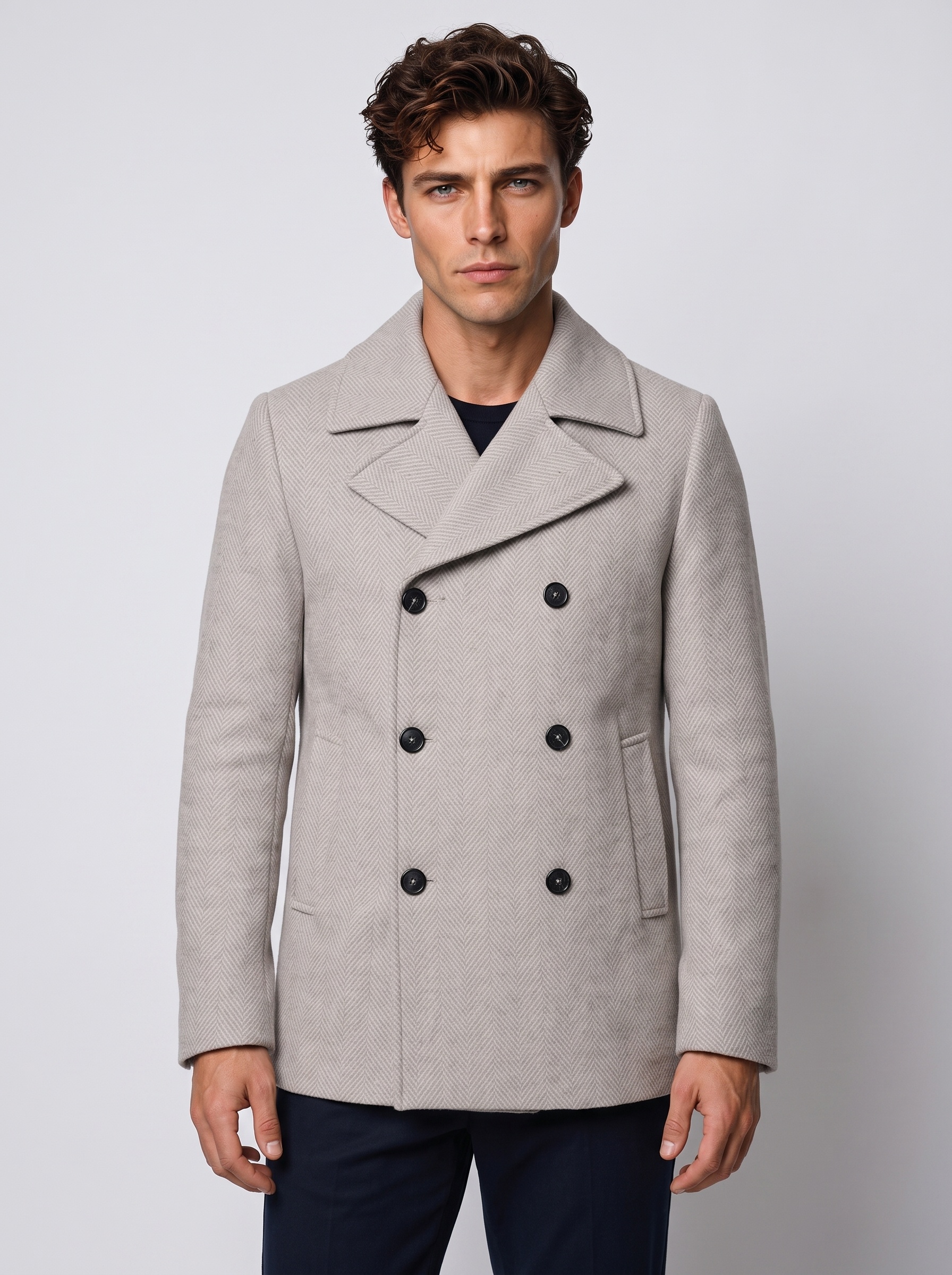 Markup Uomo Cappotti Peacoat panno resca cappotto