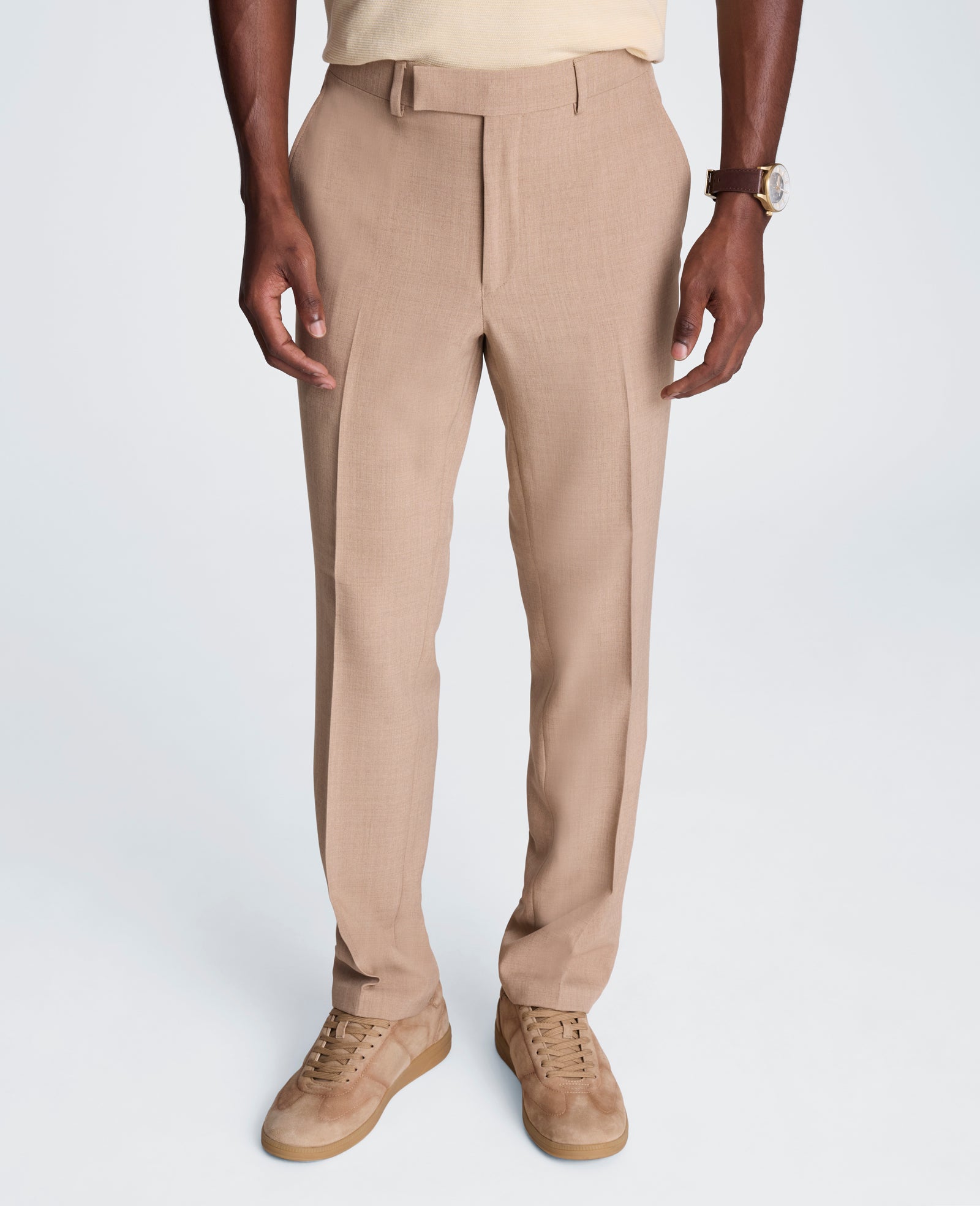 Kenneth Cole Reaction Clothing Ready Flex Slim Fit Nested Suit completo slim beige