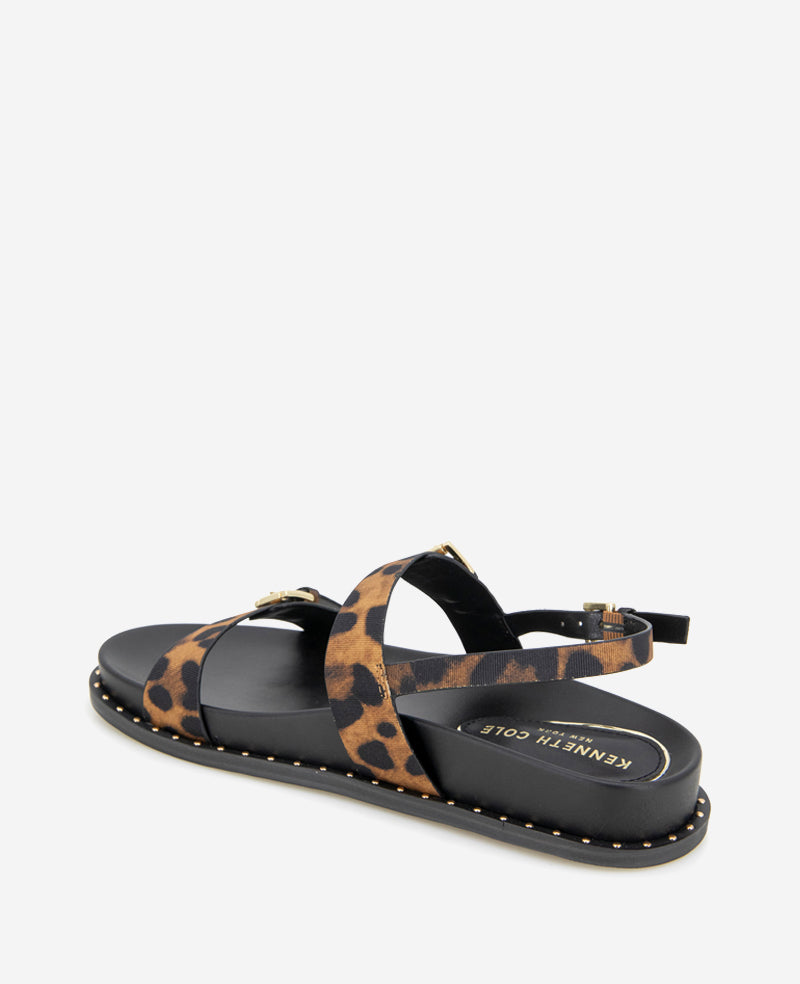 Kenneth Cole Reaction Shoes Drinity sandalo leopardato con plateau