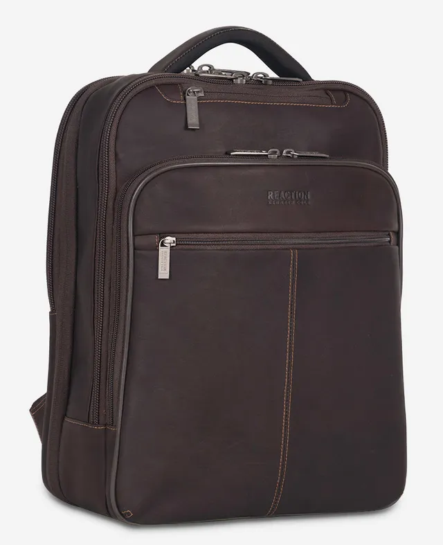 Kenneth Cole Reaction Colombian Leather zaino marrone in pelle