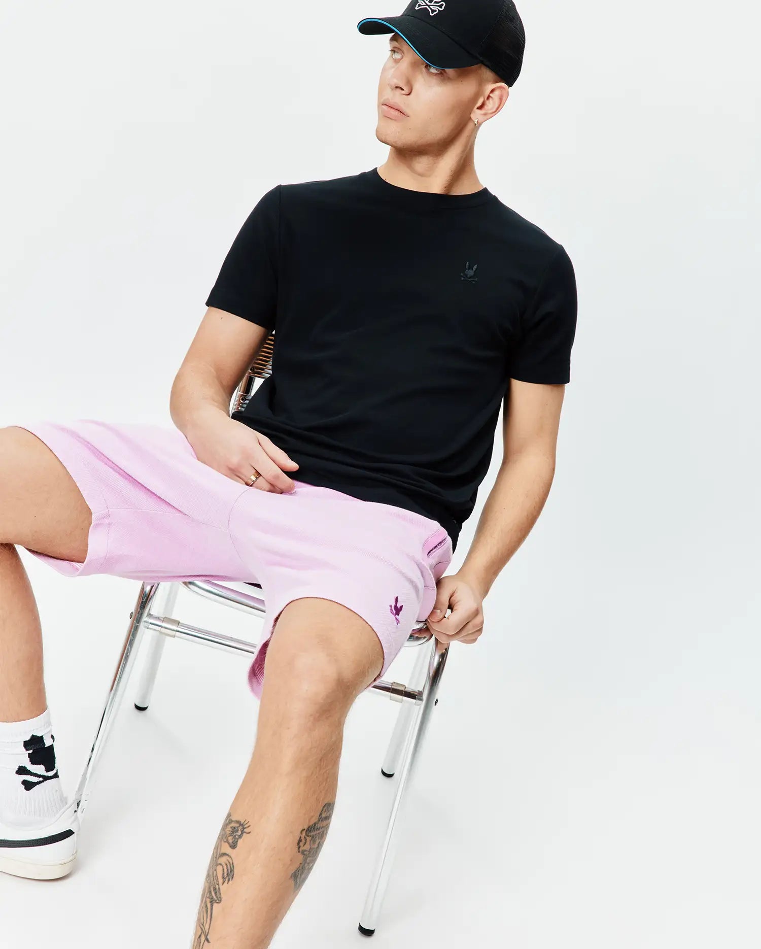 Psycho Bunny Men's Shorts Keith Short 8" MB0900045 pantaloncini rosa