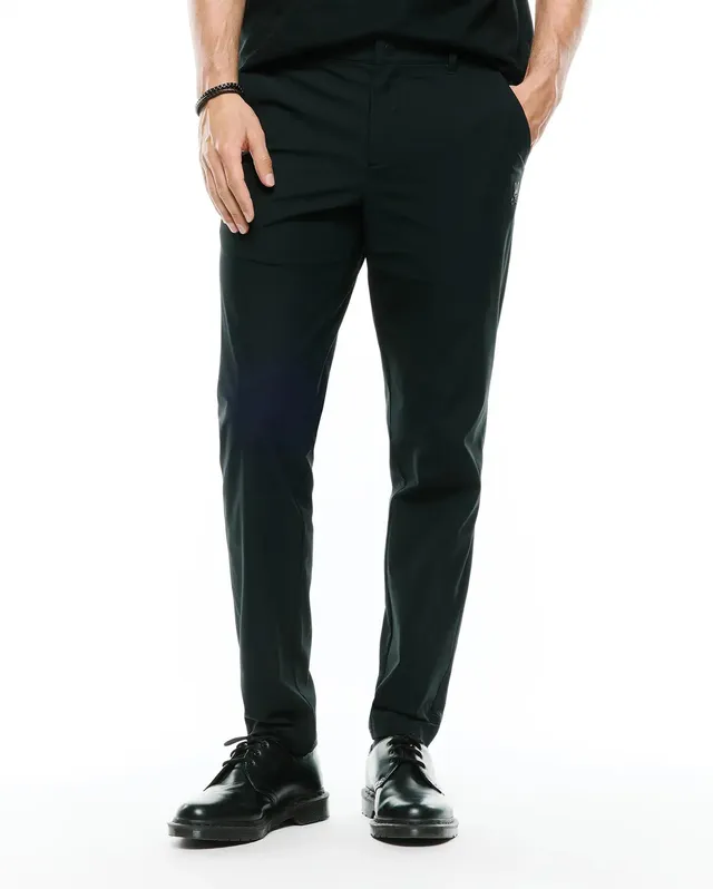 Psycho Bunny Men's Pants Edward 10K pantaloni neri 29-40 elasticizzati