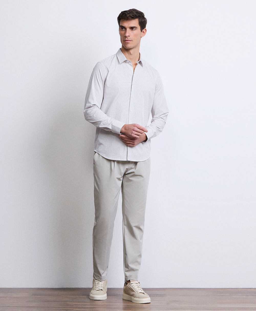 Markup Uomo Camicie Camicia collo italiano bastoncino