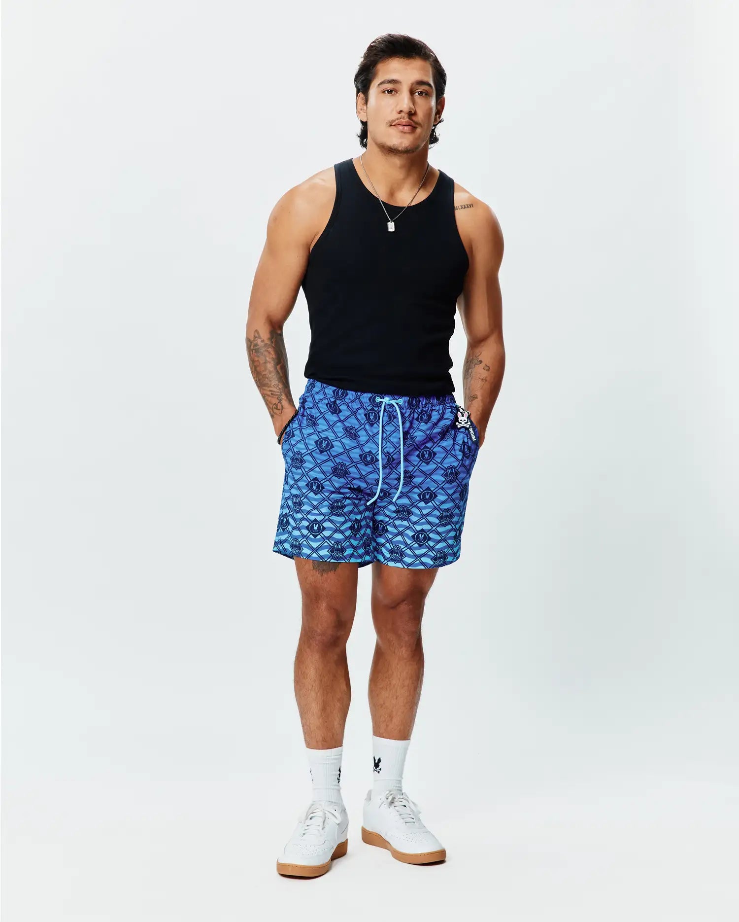 Psycho Bunny Men's Swimwear Tobias Gradient Swim Trunk 6" costume blu XS