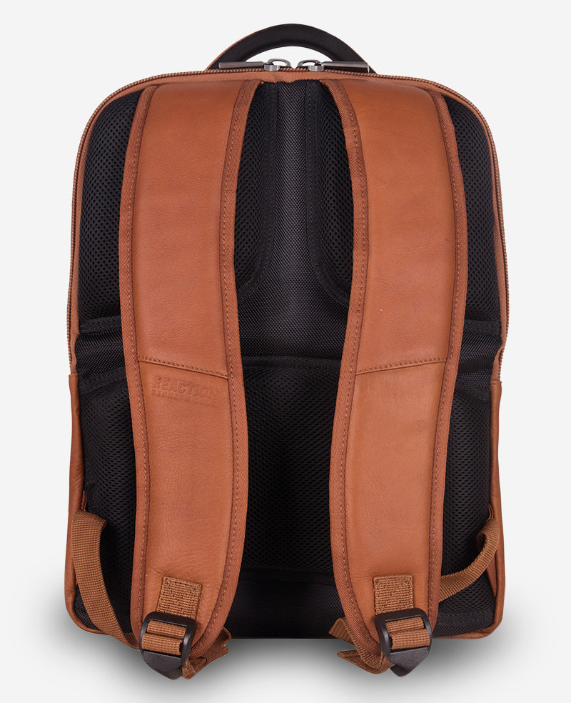 Kenneth Cole Reaction Luggage Colombian Leather Backpack zaino cognac taglia unica in pelle