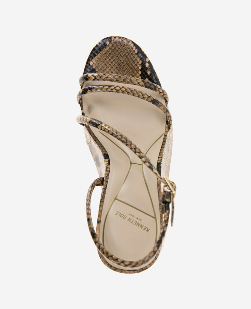 Kenneth Cole Reaction Shoes Tatiana Snake Print Platform Wedge Sandal sandalo zeppa serpente