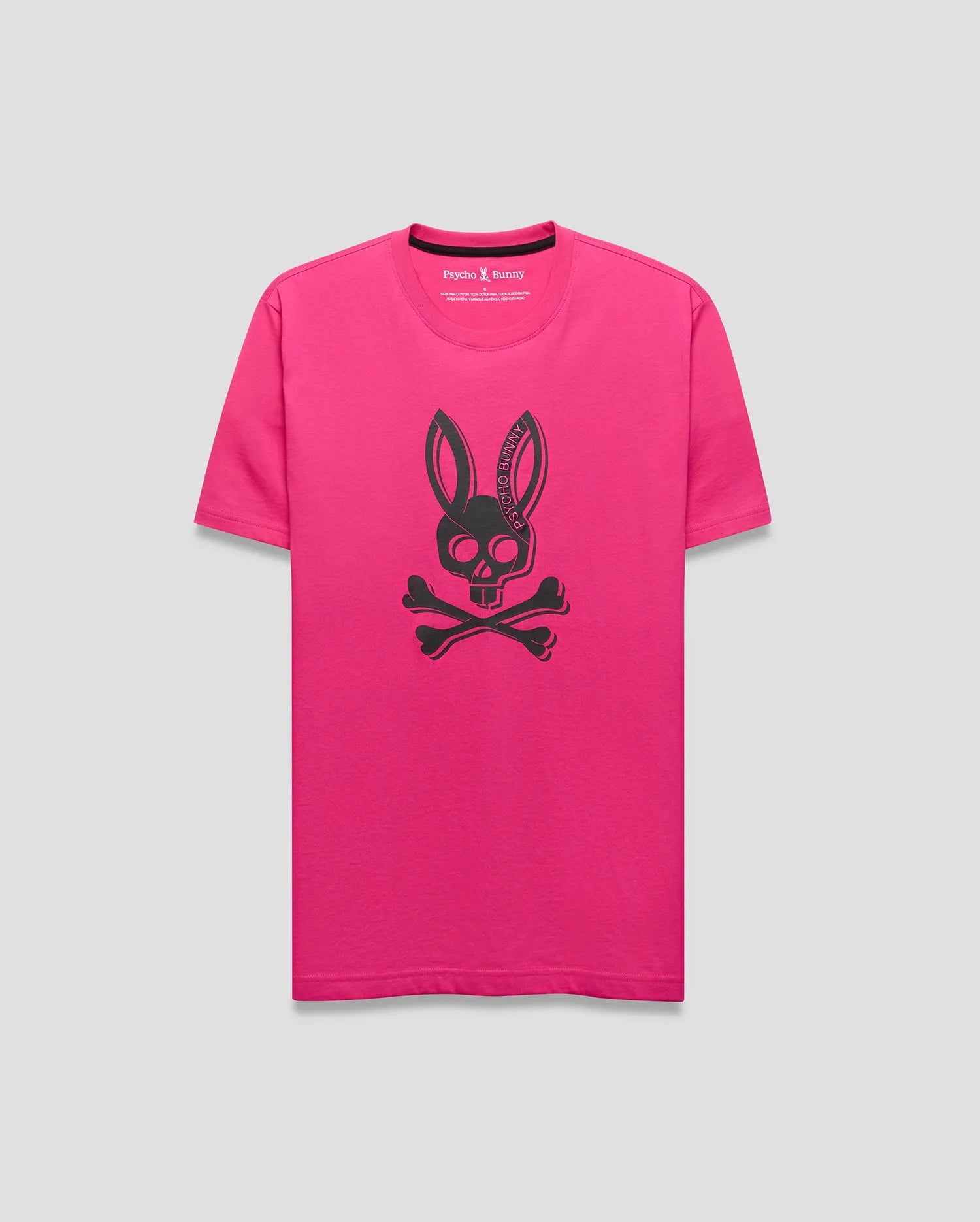 Psycho Bunny Men's Tees Serge Graphic Tee T-shirt Pink Yarrow