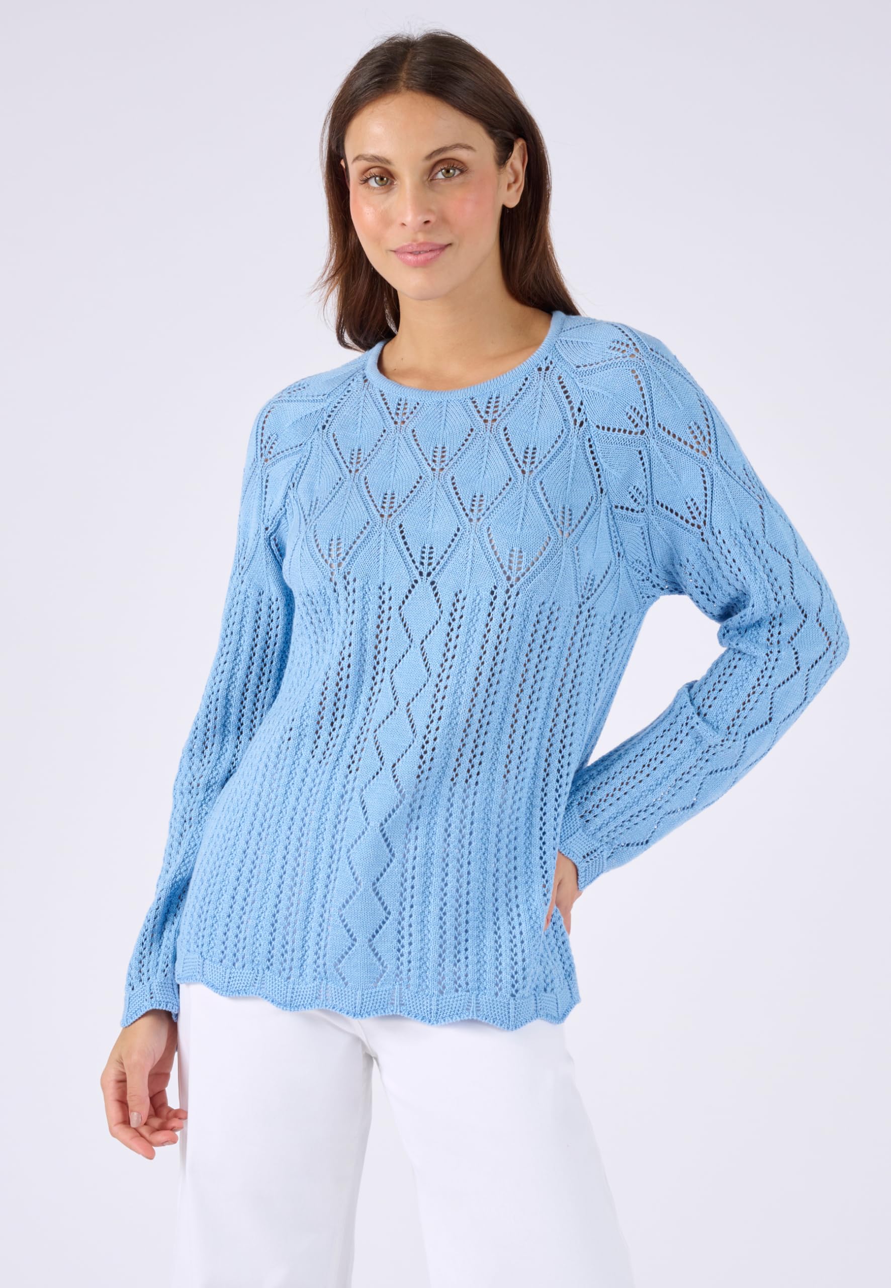 Damart Prêt-à-porter maglia traforata donna 50-52 cotone