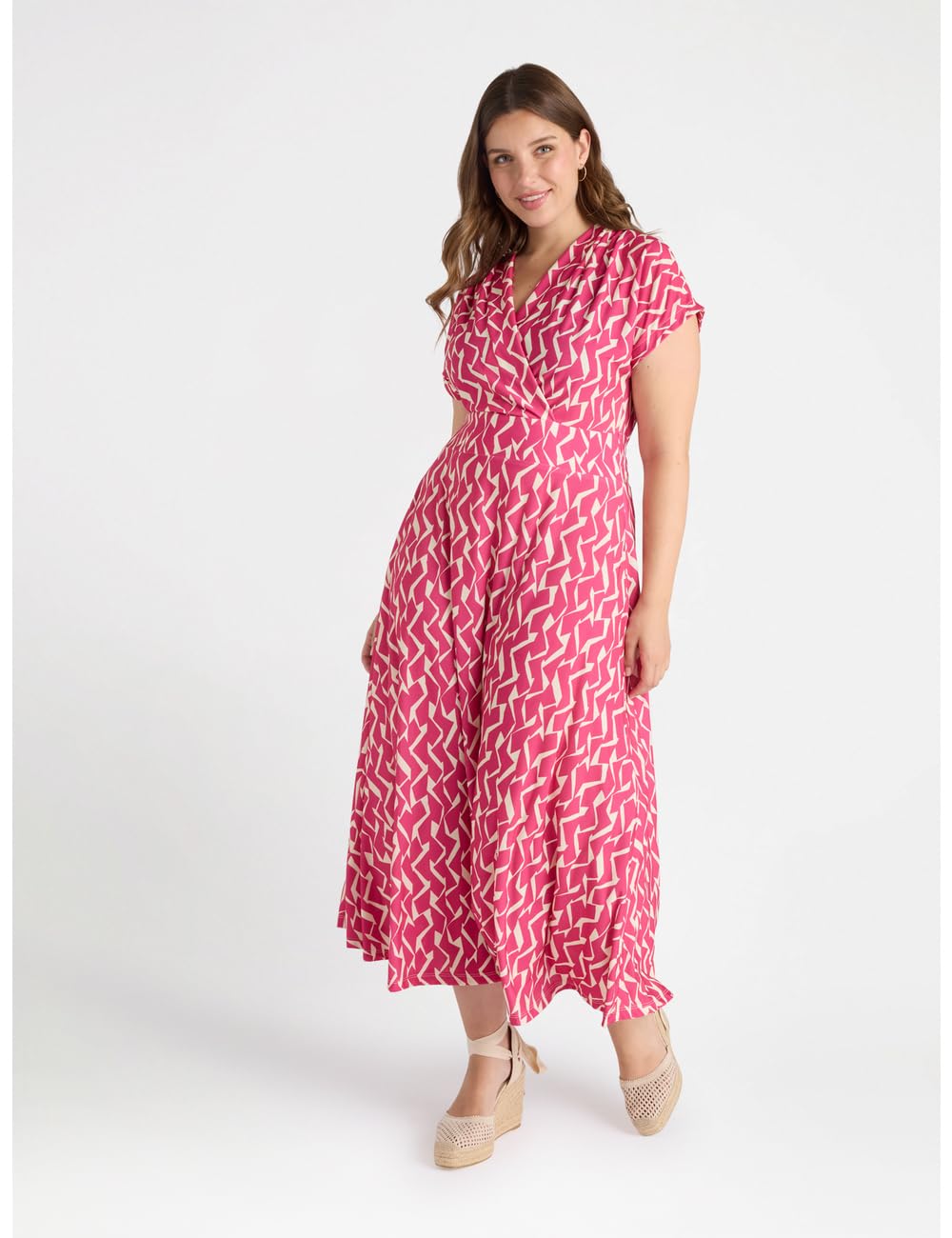 Fiorella Rubino Vestiti Vestito Lungo Stampato vestito L Plus jersey geometrico