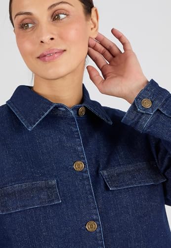 Damart Prêt-à-porter Giacca Jean donna denim scuro manica lunga