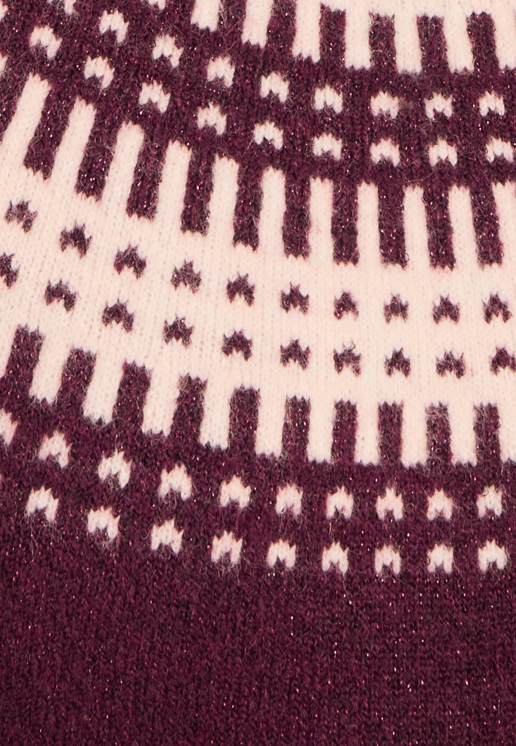 Damart Thermolactyl Maglione jacquard donna rosa bordeaux