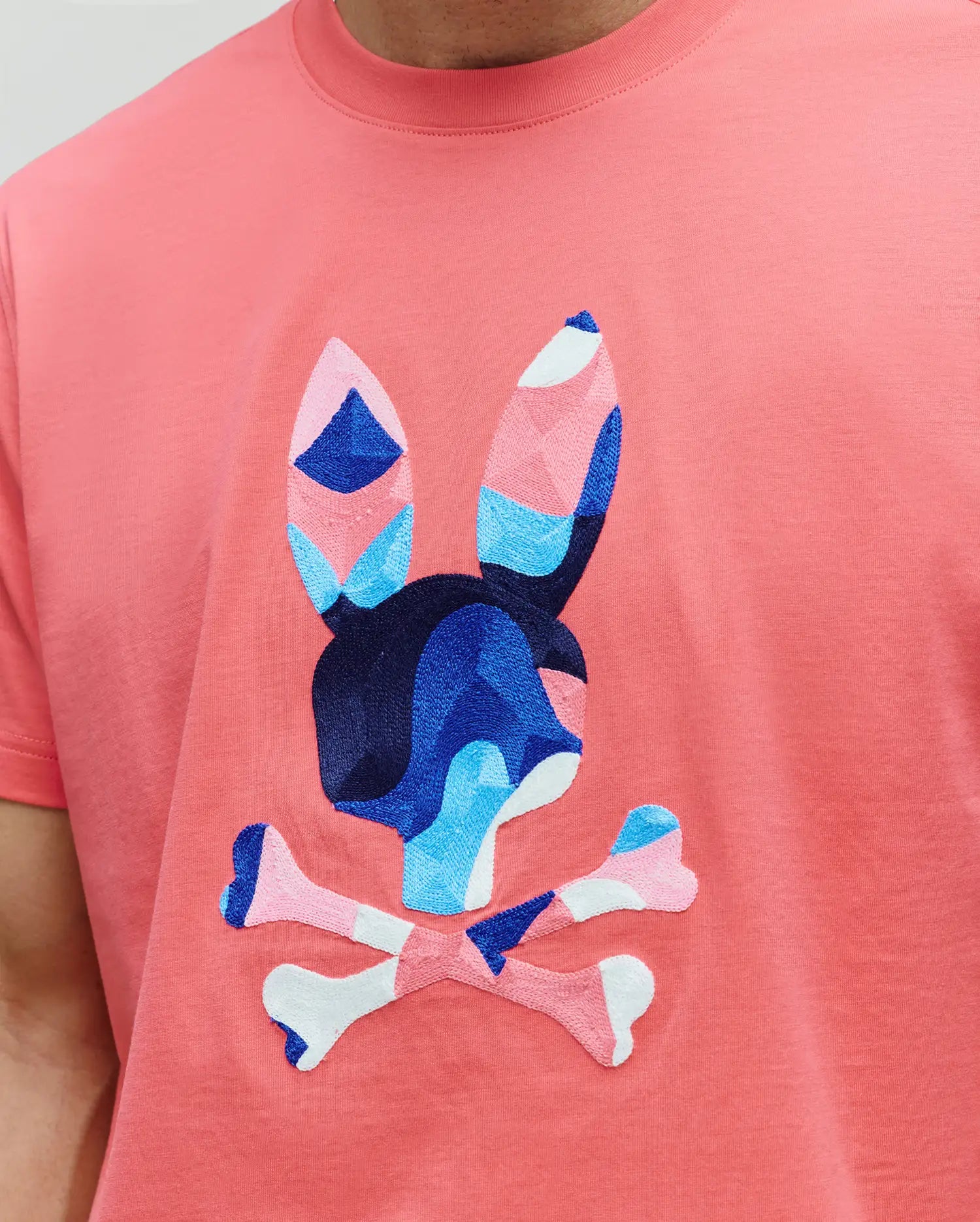 Psycho Bunny Men's Tees Ara Graphic Tee MT0200250 T-shirt corallo