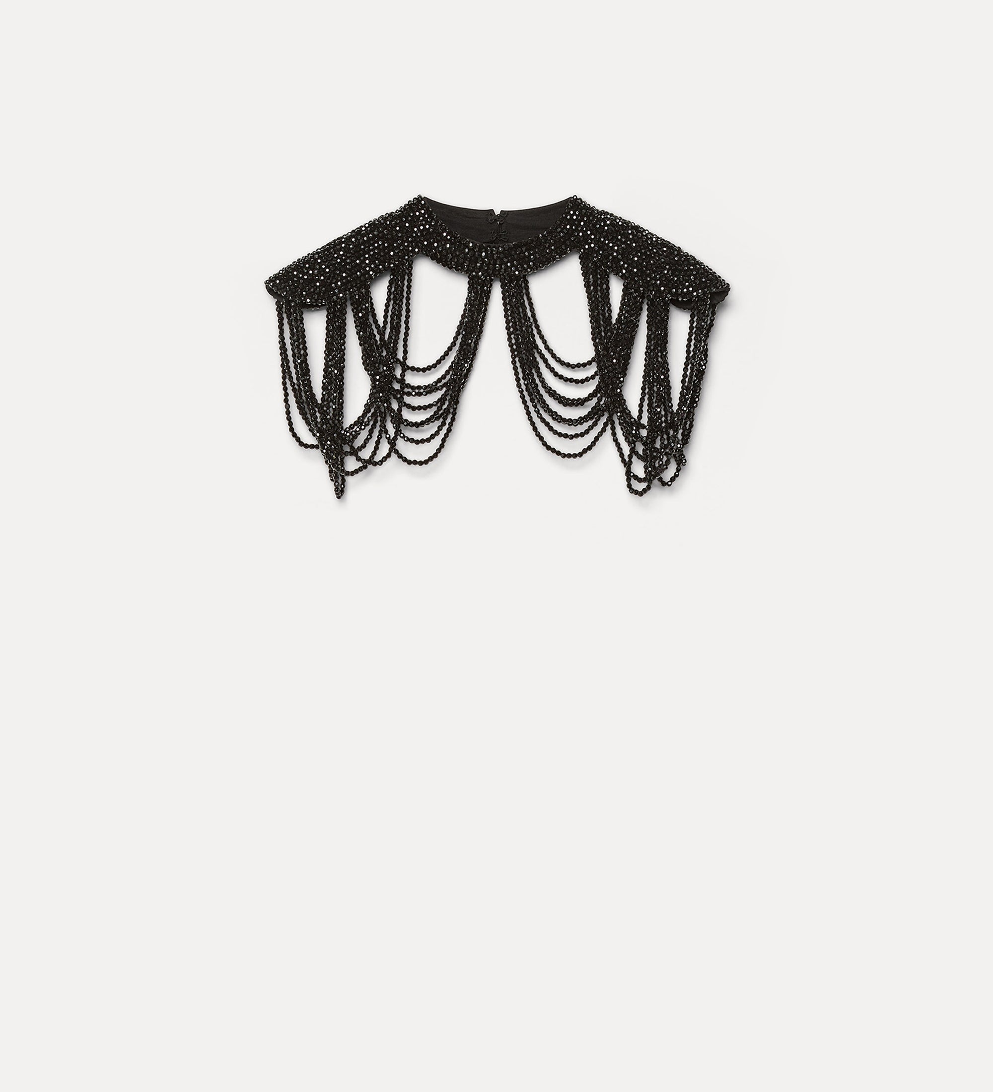 Forte capispalla e kimono mantella con perle Black Diamond nera taglia U