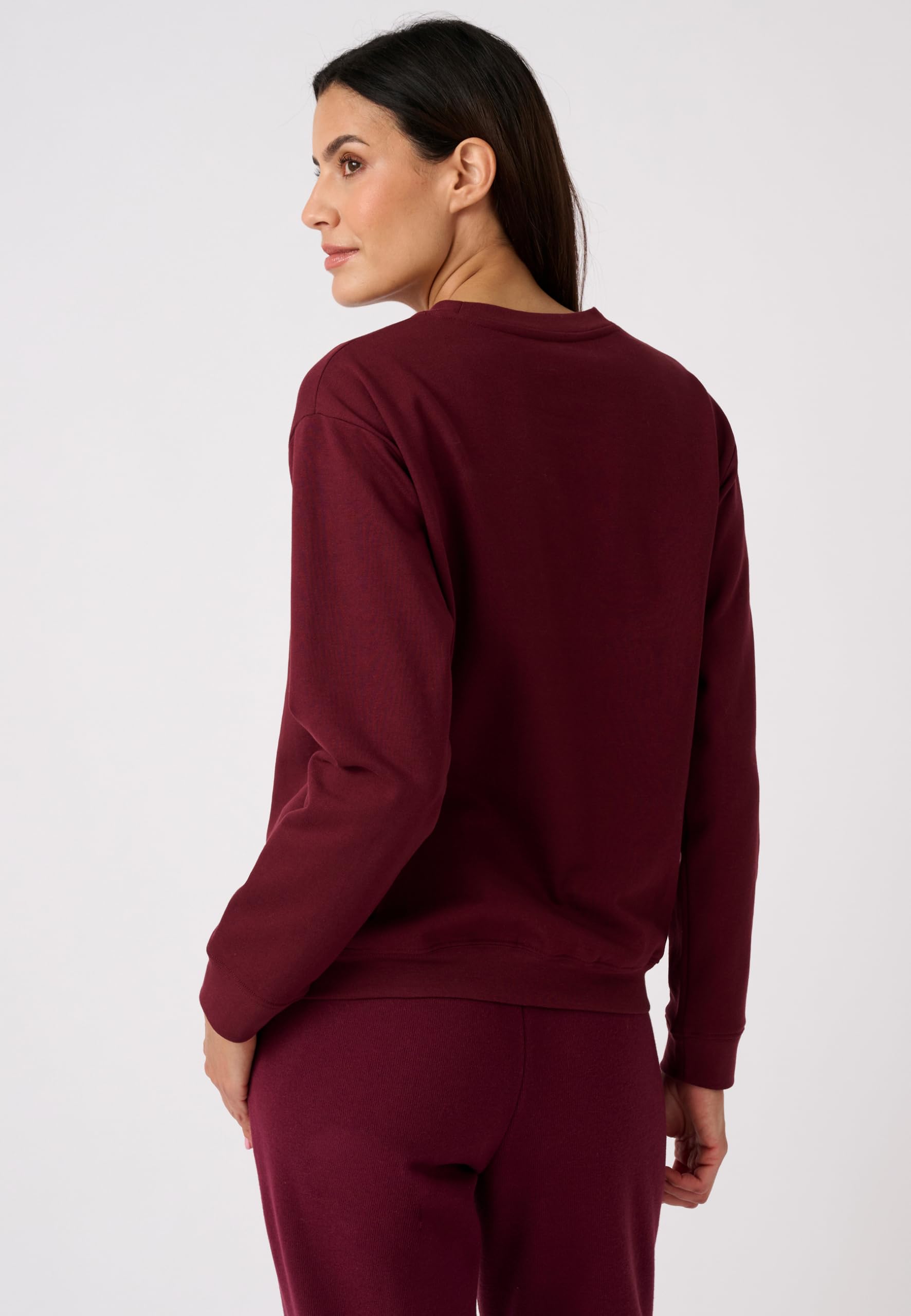 Damart Prêt-à-porter felpa donna 54-56 rosso bordeaux in pile