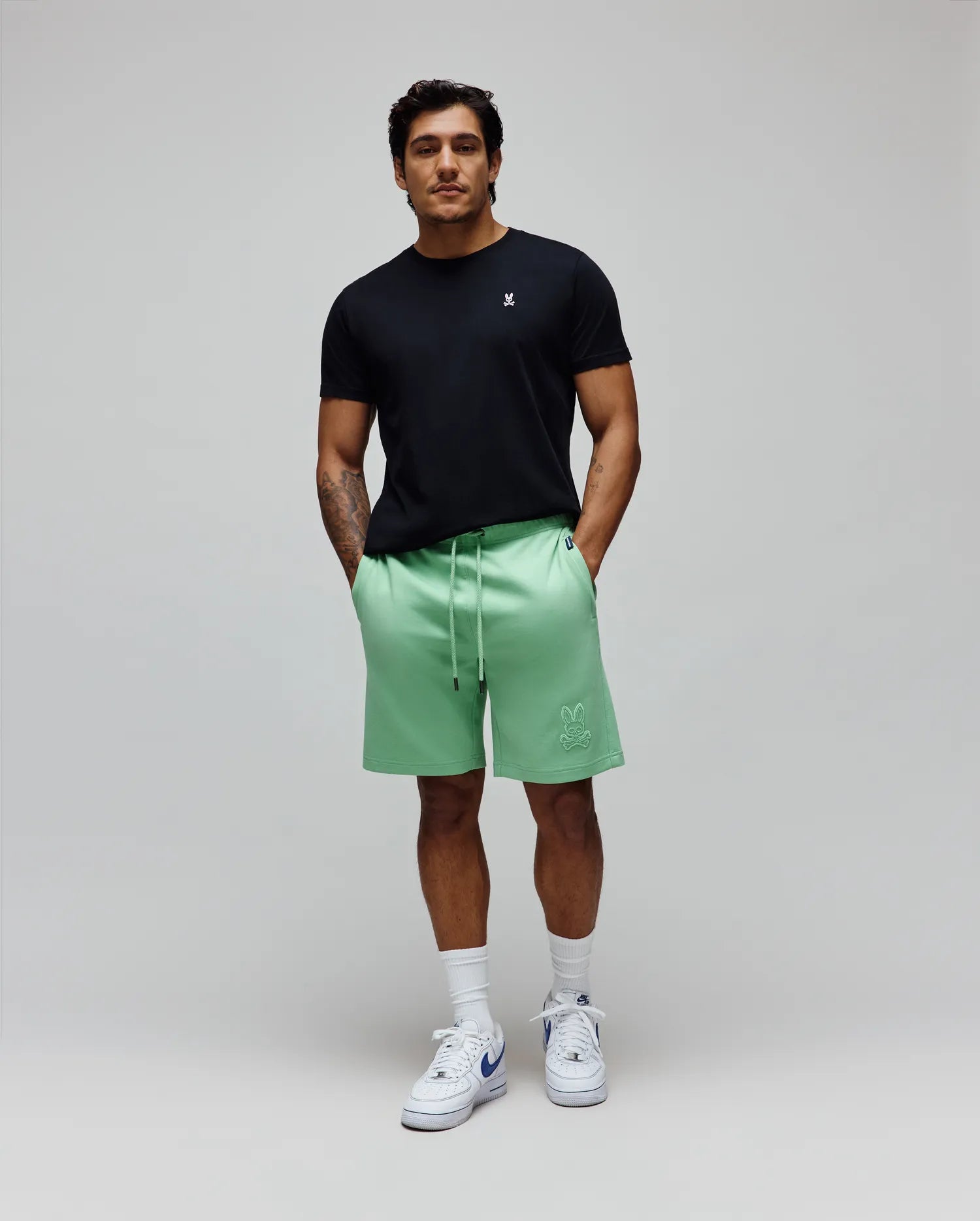 Psycho Bunny Men's Shorts MENS BARRY SHORT 8" - MB0900037 pantaloncini verdi