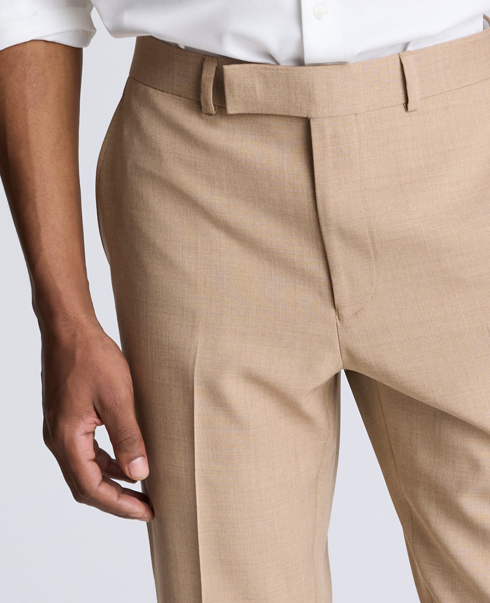 Kenneth Cole Reaction Clothing Ready Flex Slim Fit Nested Suit completo slim beige
