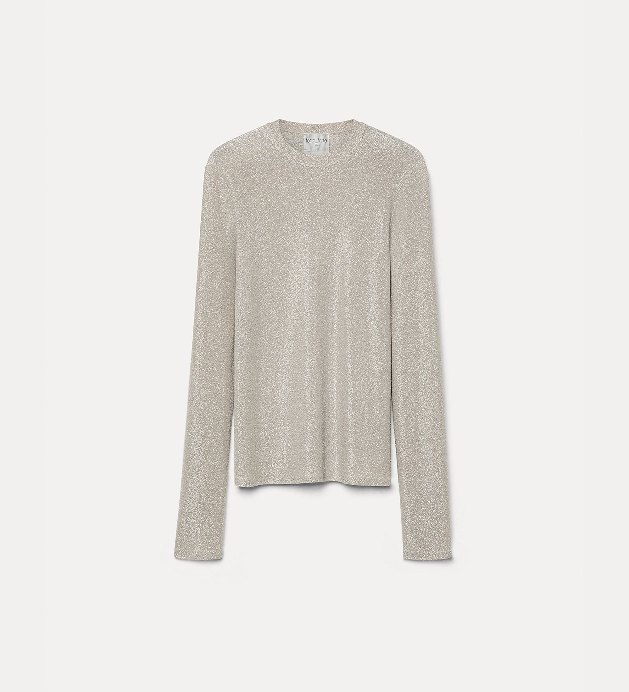 Forte top Lurex jersey crew-neck t-shirt t-shirt moon in lurex