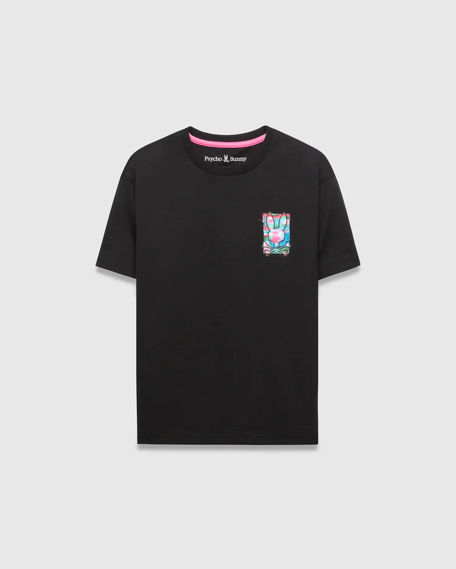 Psycho Bunny Kids Tees Isaac Oversized Tee maglietta nera oversize