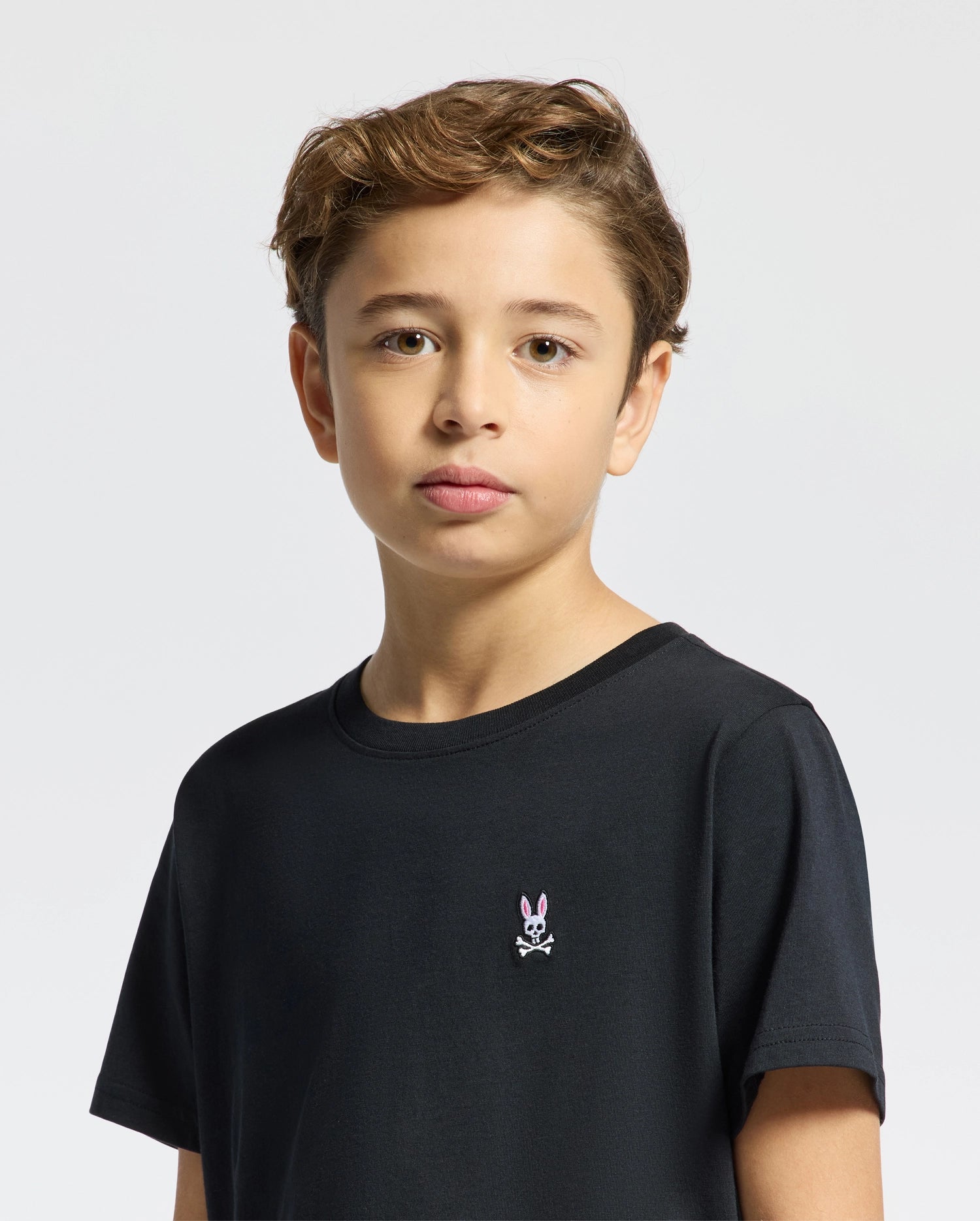 Psycho Bunny Kids Tees B0U014CRPC t-shirt girocollo 001 Black cotone Pima