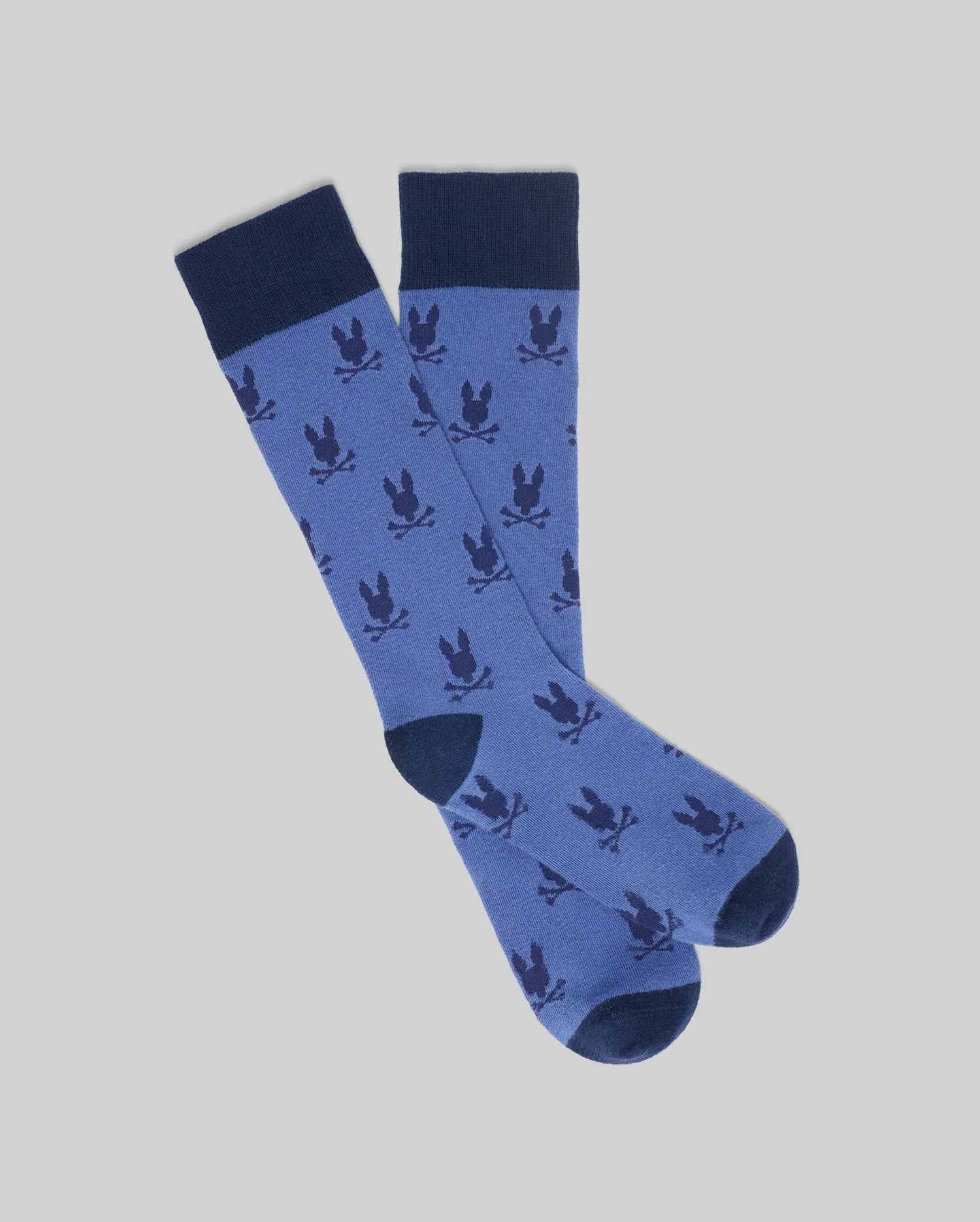 Psycho Bunny Accessories All Over Bunny Dress Sock calze blu sera