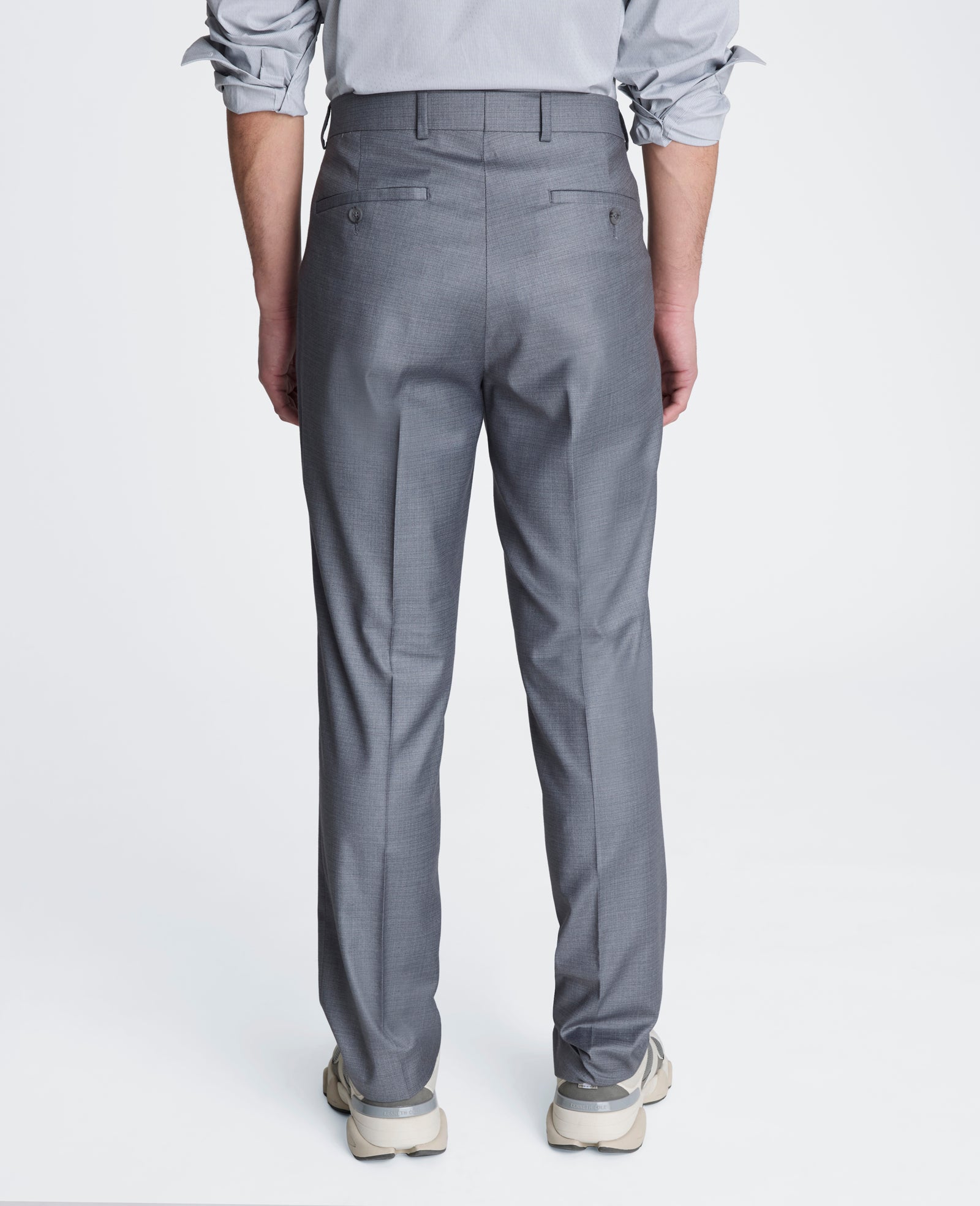 Kenneth Cole Reaction Clothing Stretch Suit Separate Pant pantaloni grigio chiaro stretch