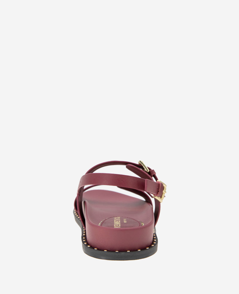 Kenneth Cole Reaction Shoes Drinity Leather Band Buckle Sandal sandali rossi in pelle