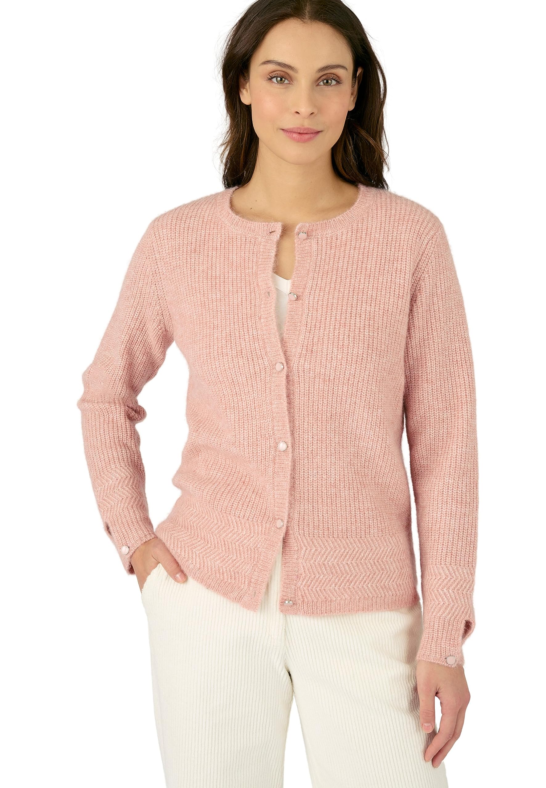 Damart Prêt-à-porter Cardigan da donna grigio etere