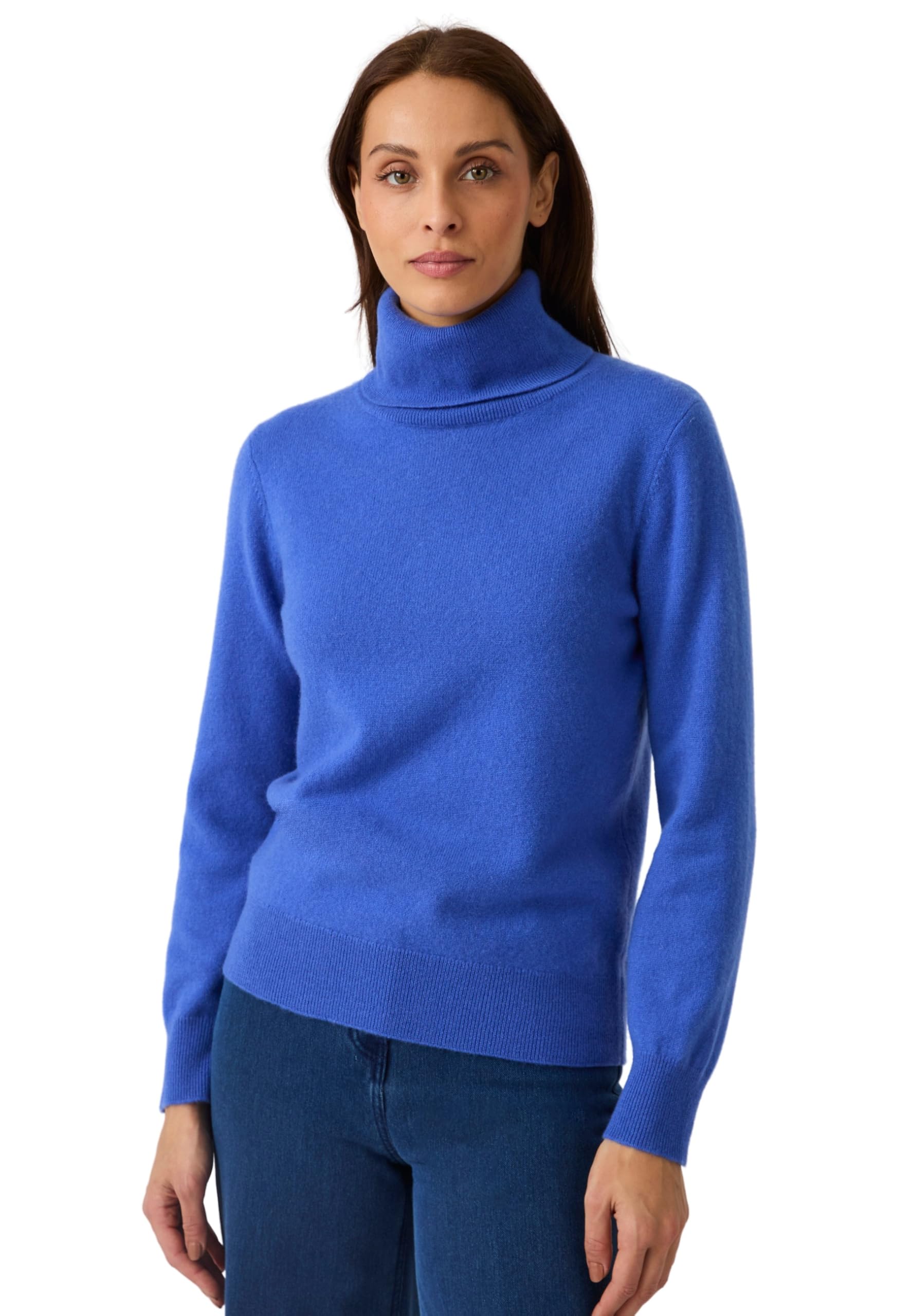 Damart Prêt-à-porter Maglione donna dolcevita in cashmere azzurro 38-40