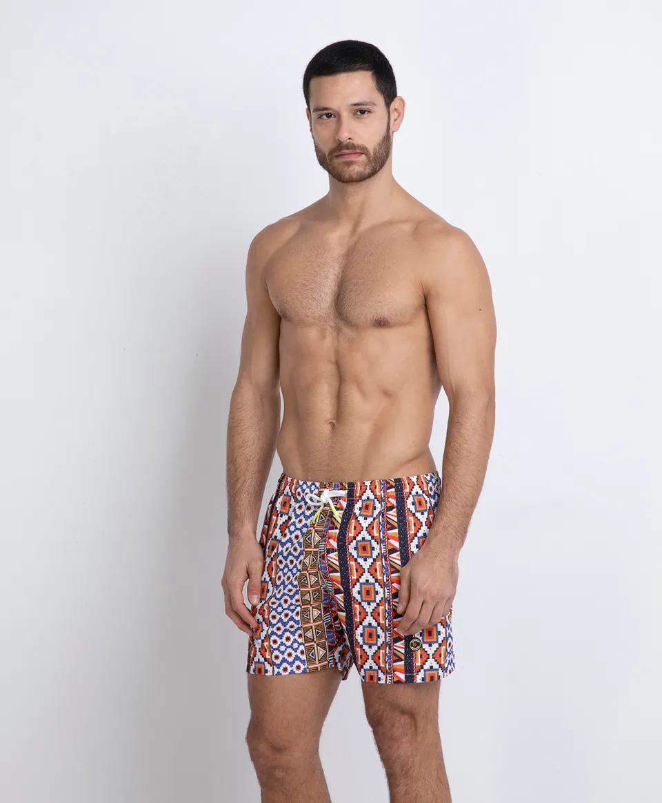 Markup Uomo Costumi Boxer mare stampa etnica boxer