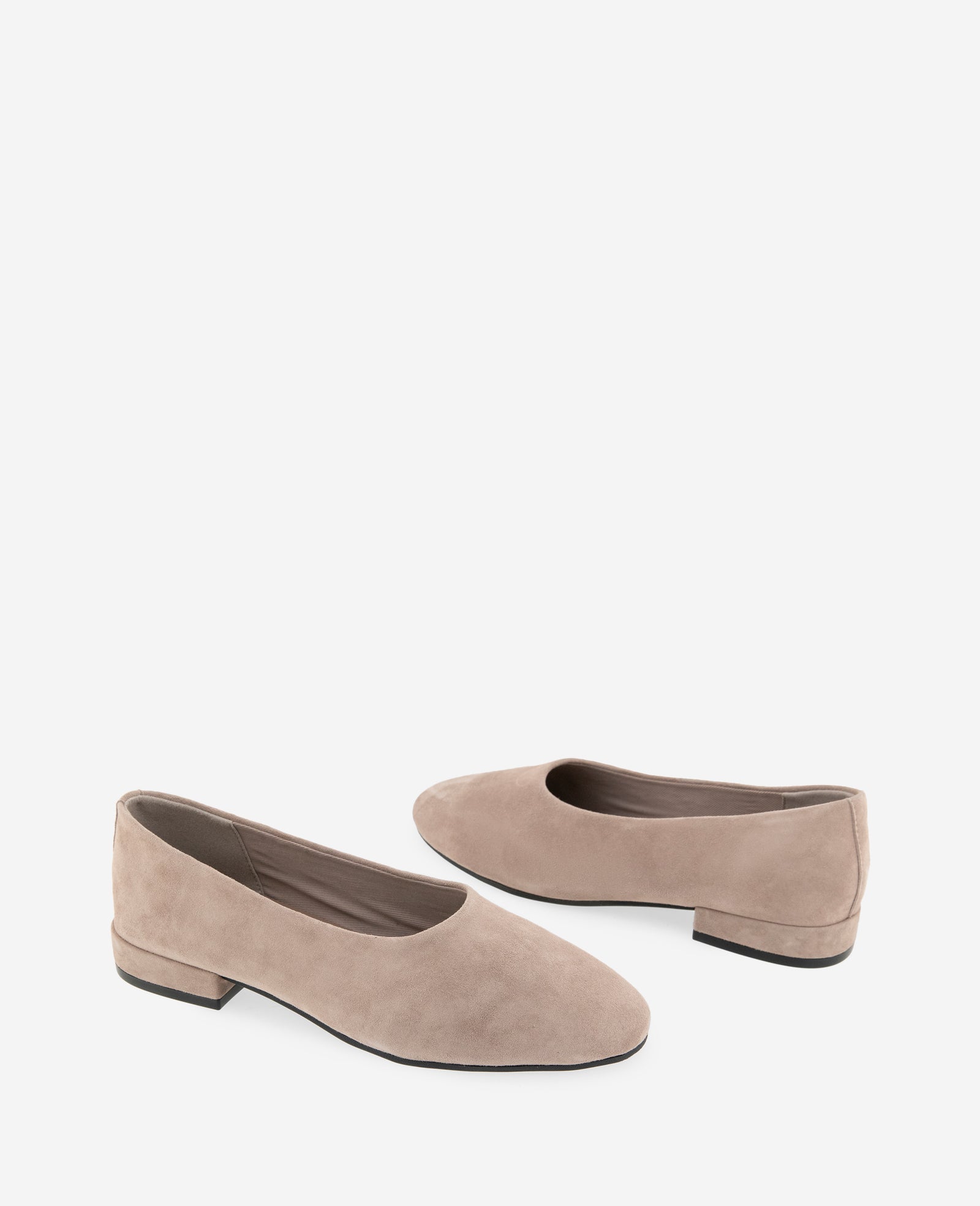 Kenneth Cole Reaction Shoes Garland Kid Suede Flat ballerina mocha meringue pelle