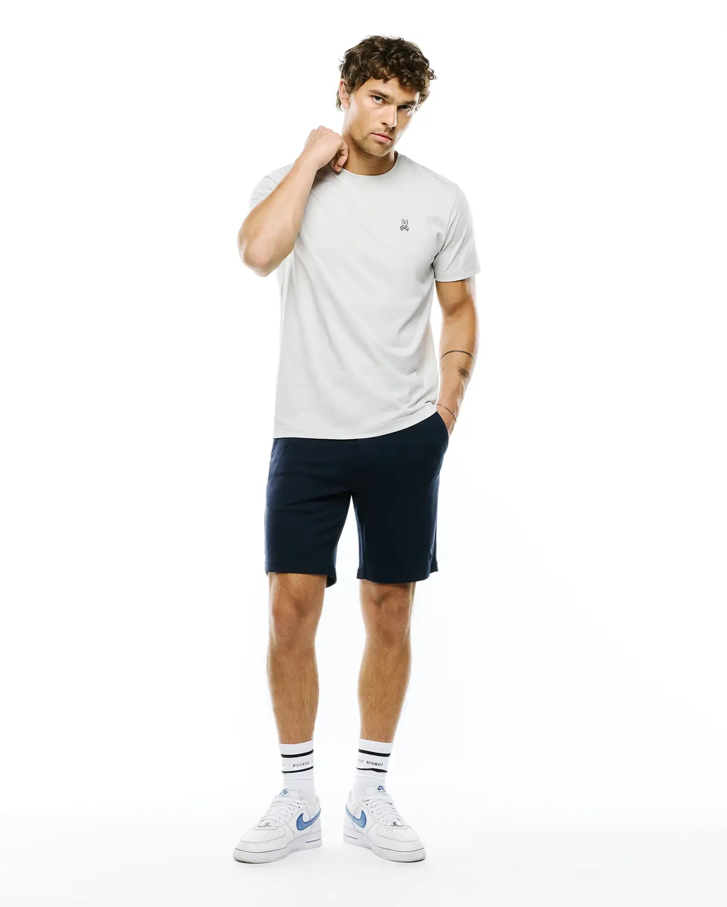 Psycho Bunny Men's Tees Classic Crew Neck Tee B6U014F200 maglietta blu XXS
