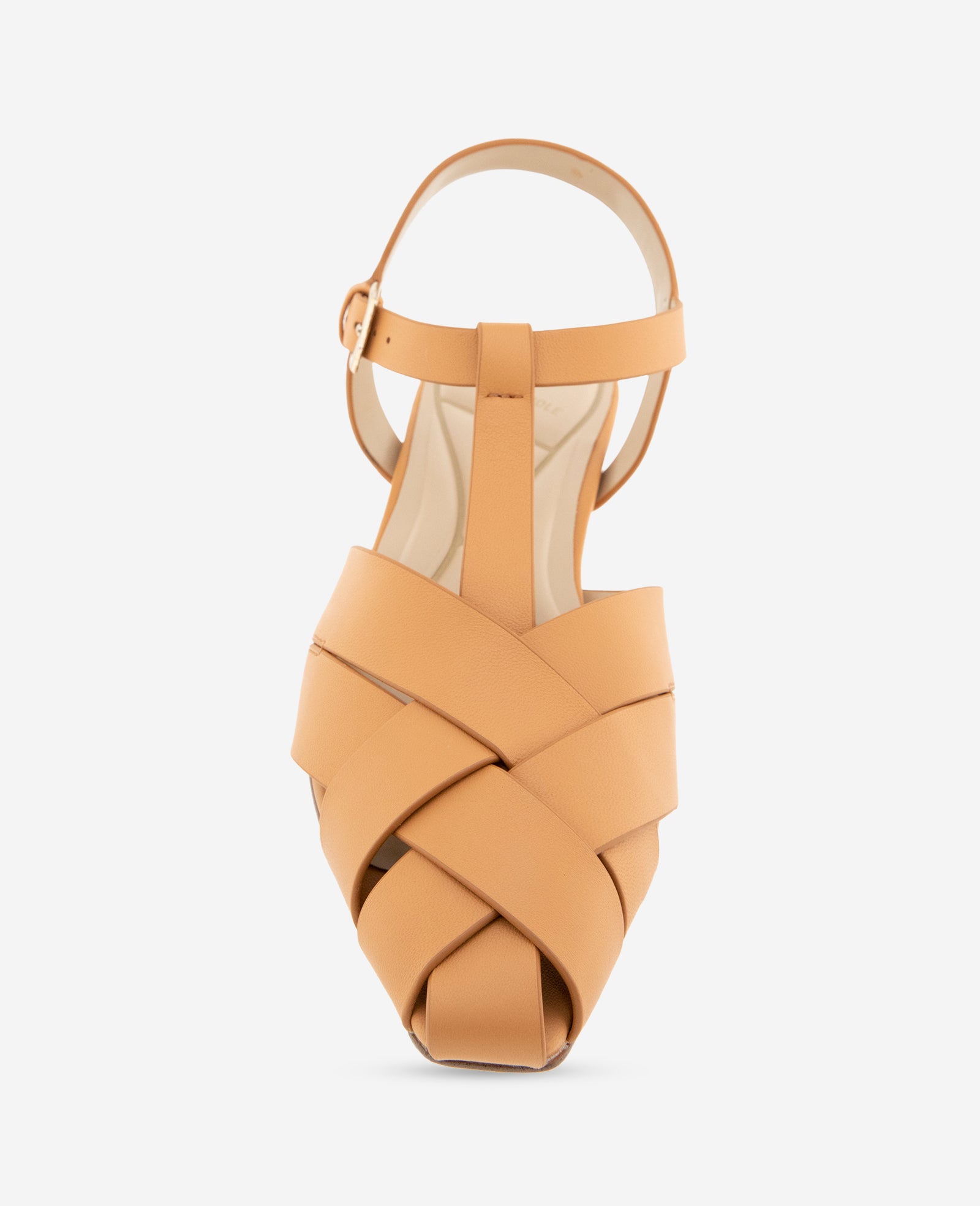 Kenneth Cole Reaction Shoes Bindy Woven Leather T-Strap Sandal sandali Butter Leather