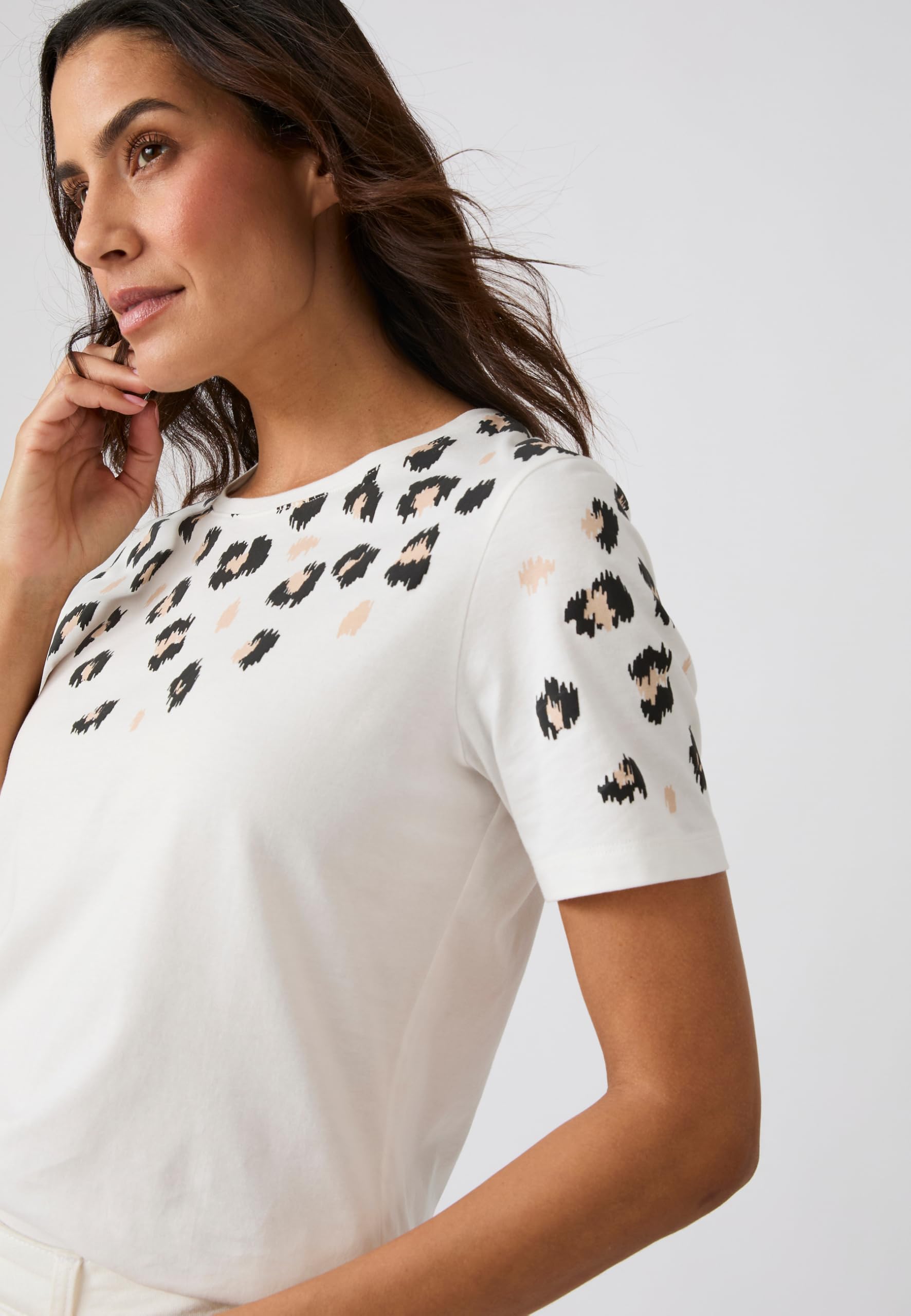 Damart Prêt-à-porter T-Shirt Stampa Rilefé maglietta bianca in cotone