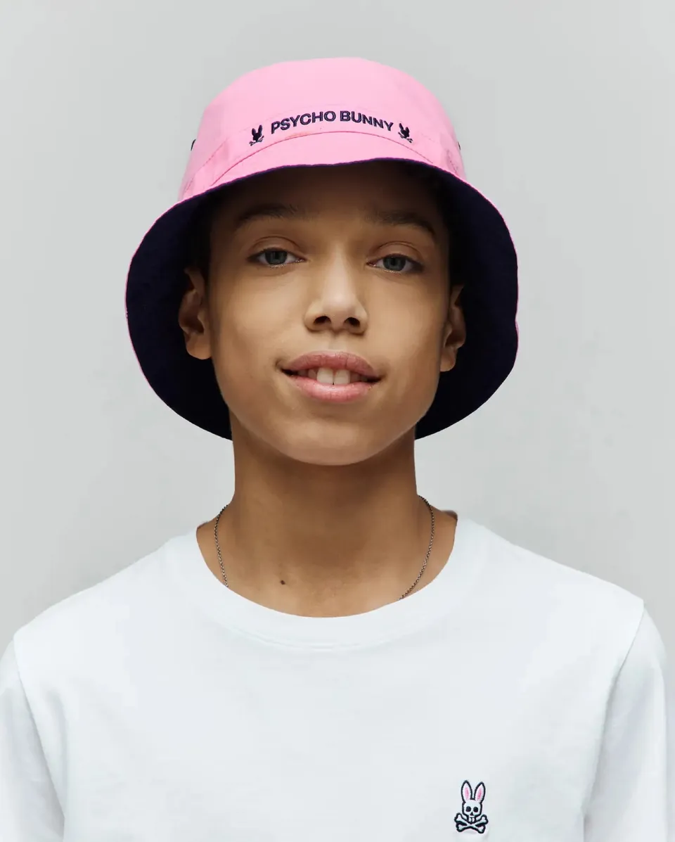 Psycho Bunny Kids Accessories KIDS LUKE REVERSIBLE BUCKET HAT KO1500043 cappello blu