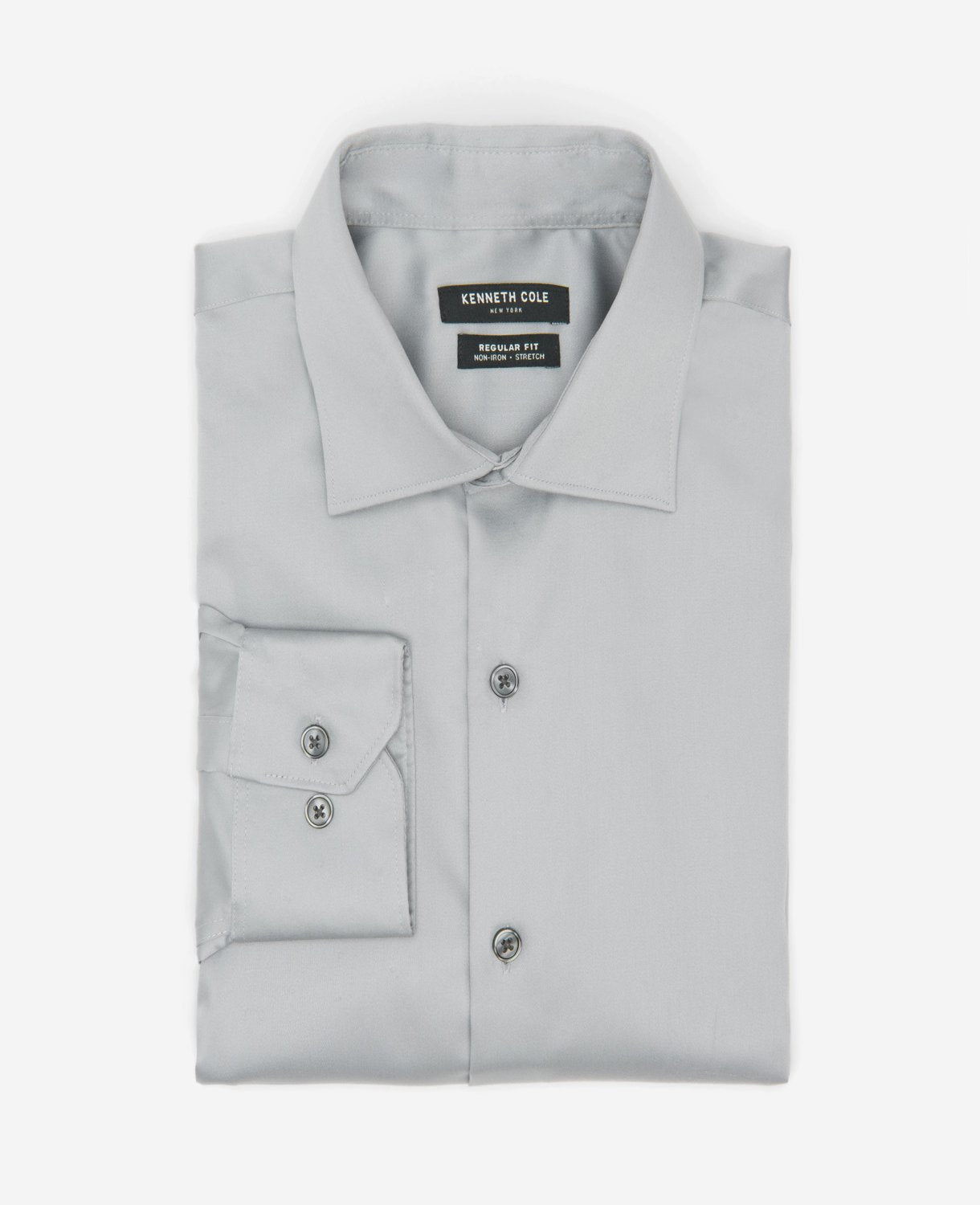 Kenneth Cole Reaction Clothing Regular-Fit Button-Down Stretch Dress Shirt with TEK FIT camicia Flint