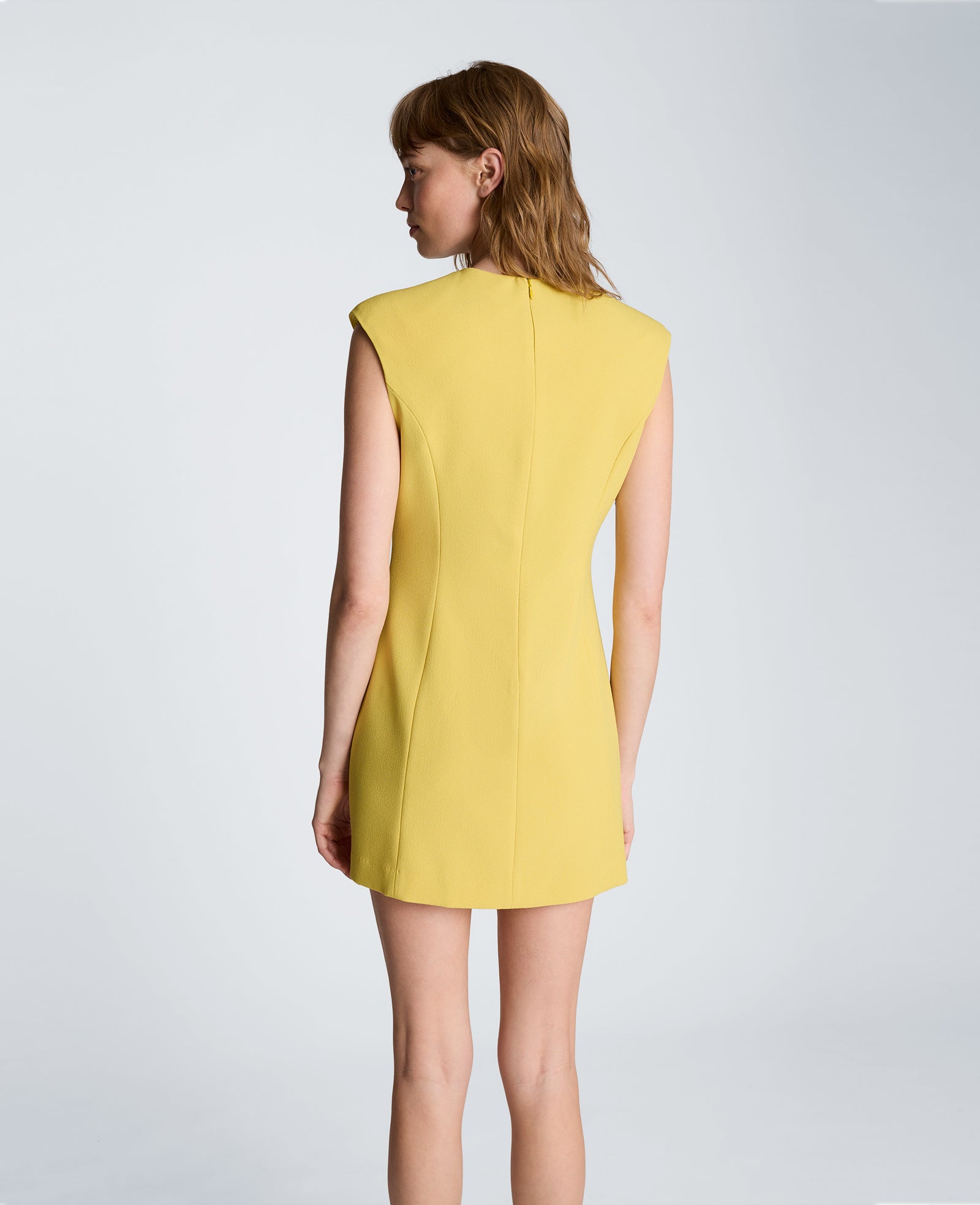 Kenneth Cole Reaction Clothing Sleeveless Suit Mini Dress with Patch Pocket abito mini color pera