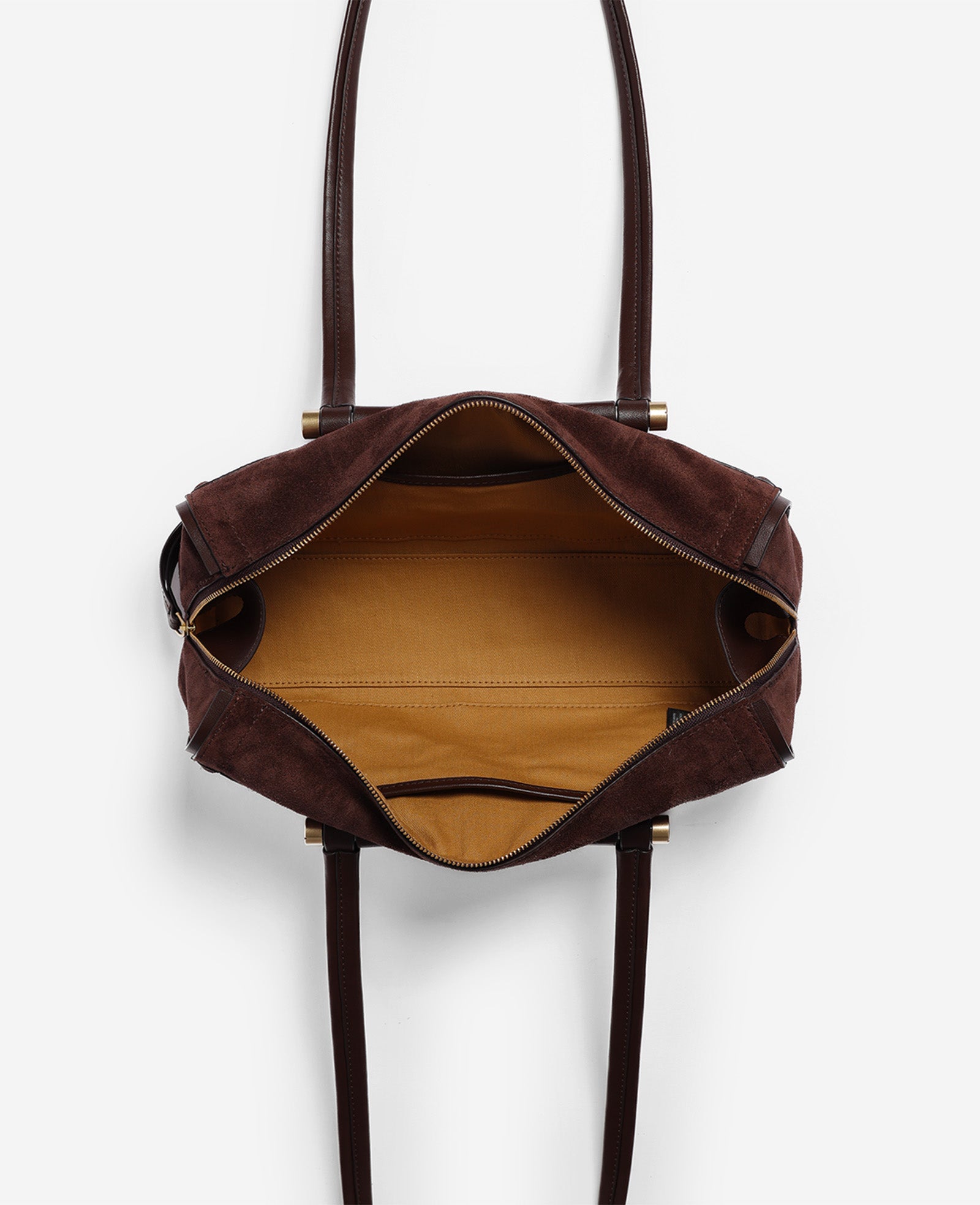 Kenneth Cole Reaction Highline East West borsa a spalla cioccolato in pelle scamosciata